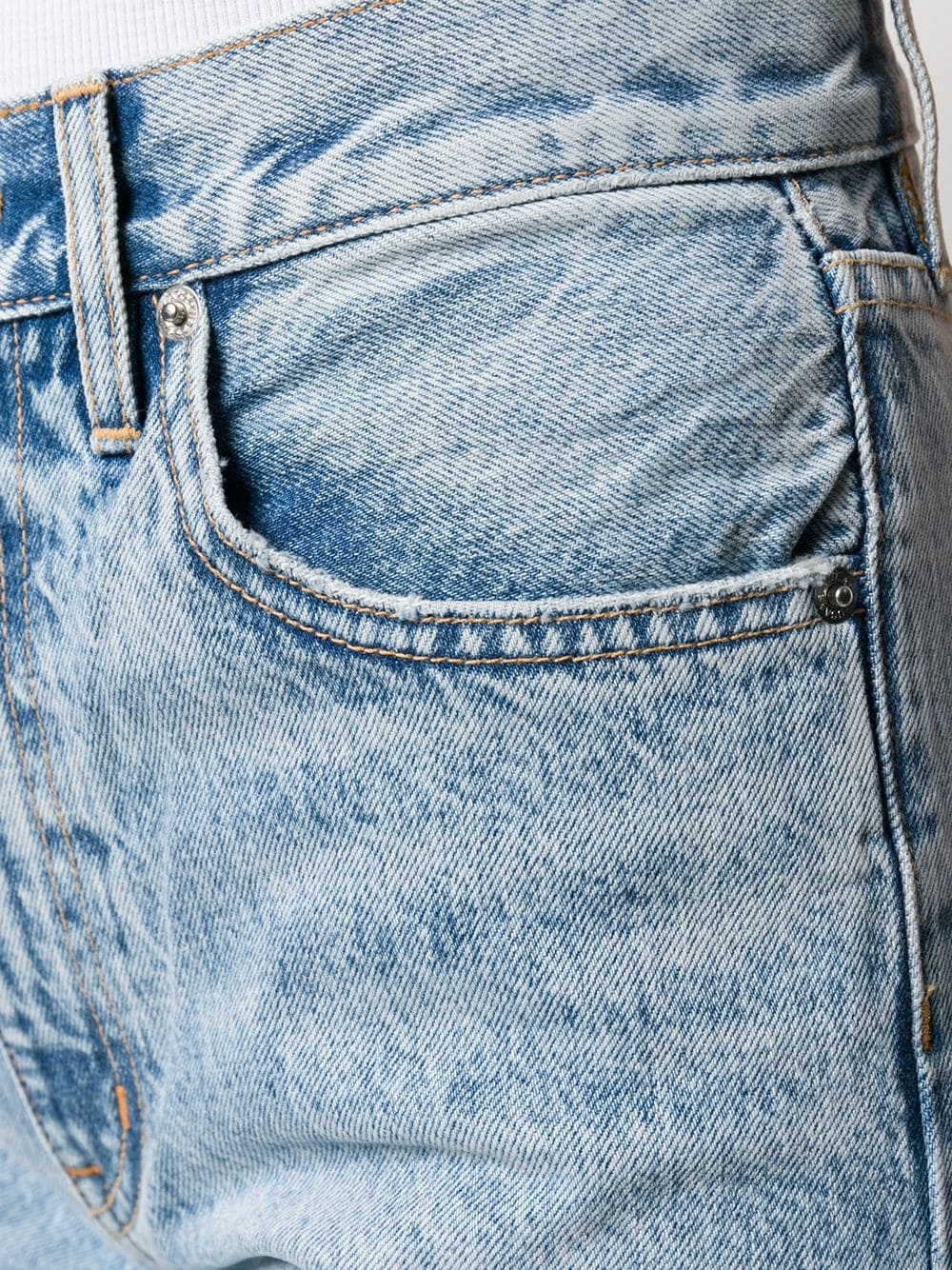 mid rise cropped jeans - 5