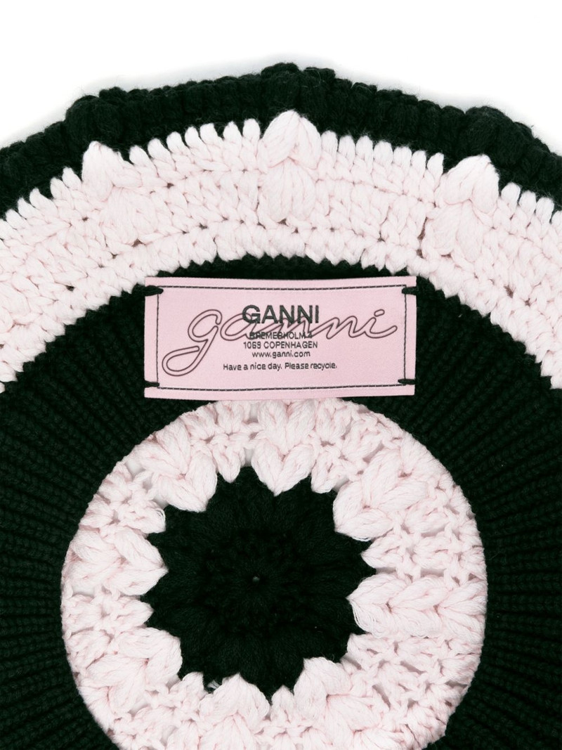 GANNI striped beret outlook