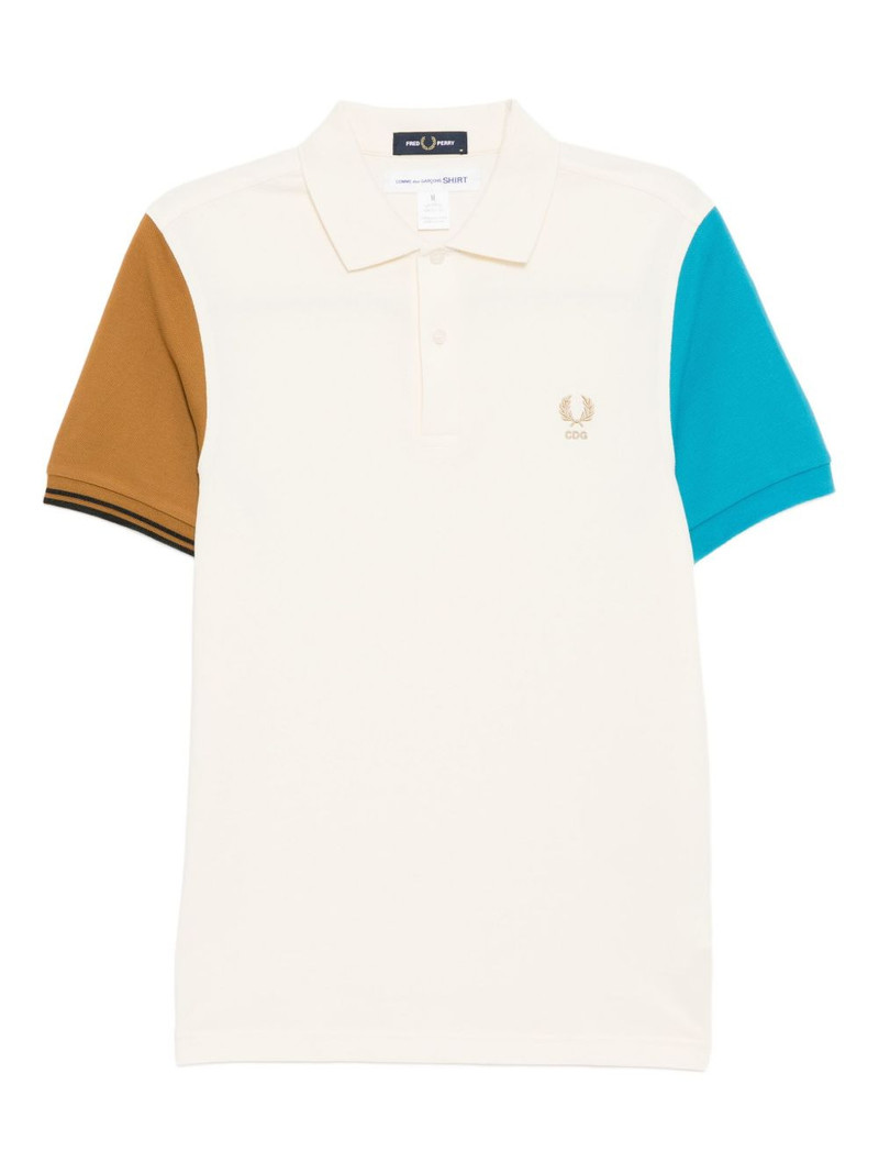 x Fred Perry colour-block short-sleeve polo shirt 1