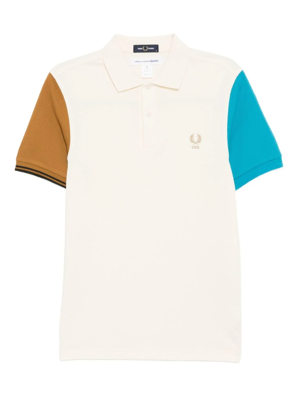 x Fred Perry colour-block short-sleeve polo shirt - 1