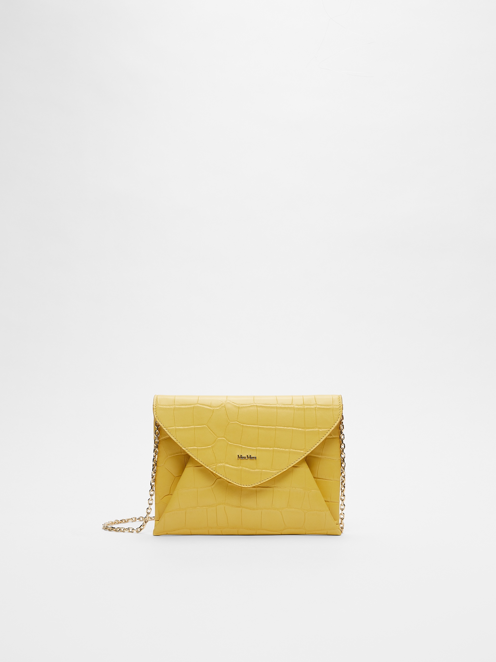 ENVELOP Crocodile-print leather clutch - 1