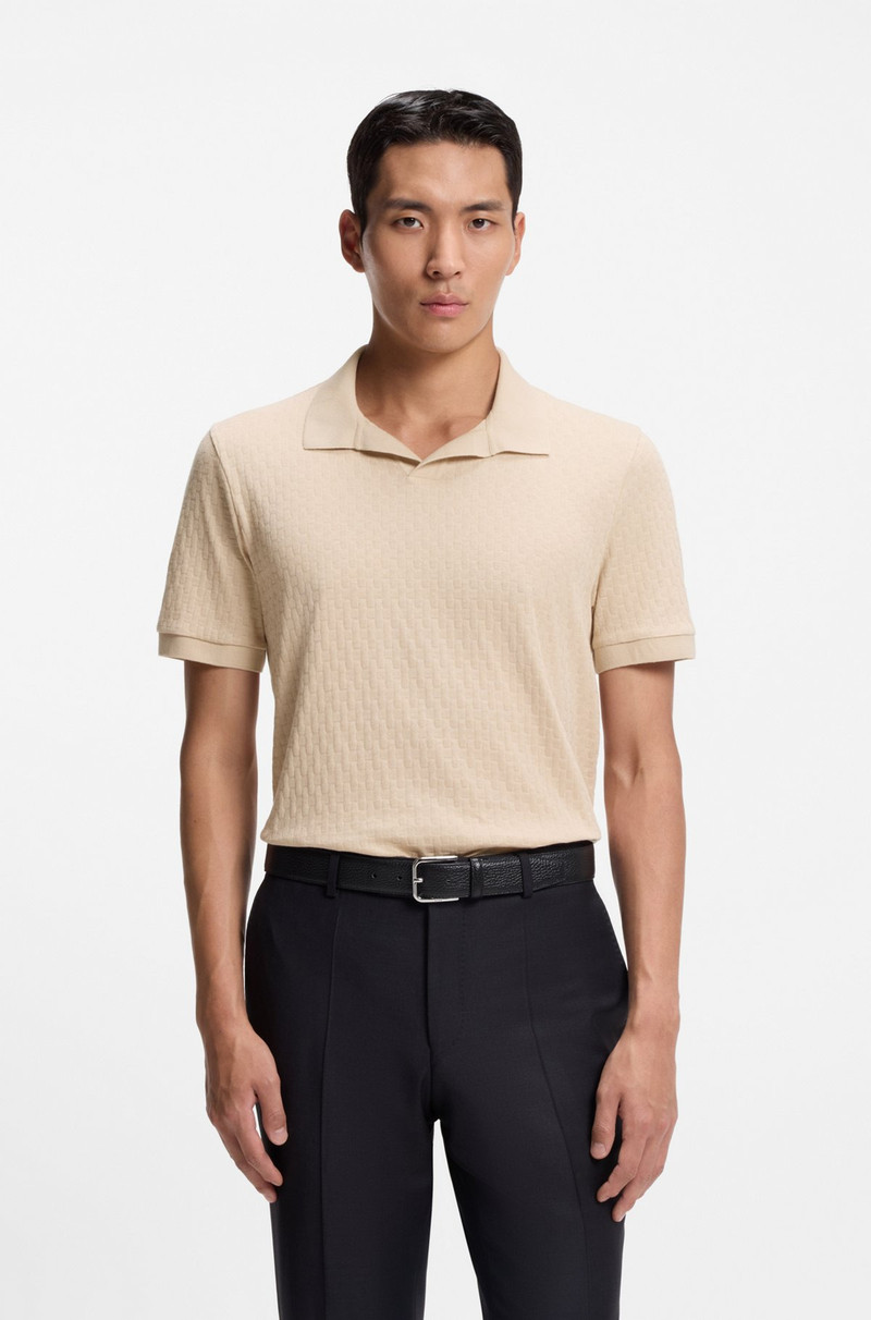 JOHNNY-COLLAR POLO SHIRT IN ITALIAN STRETCH COTTON 2