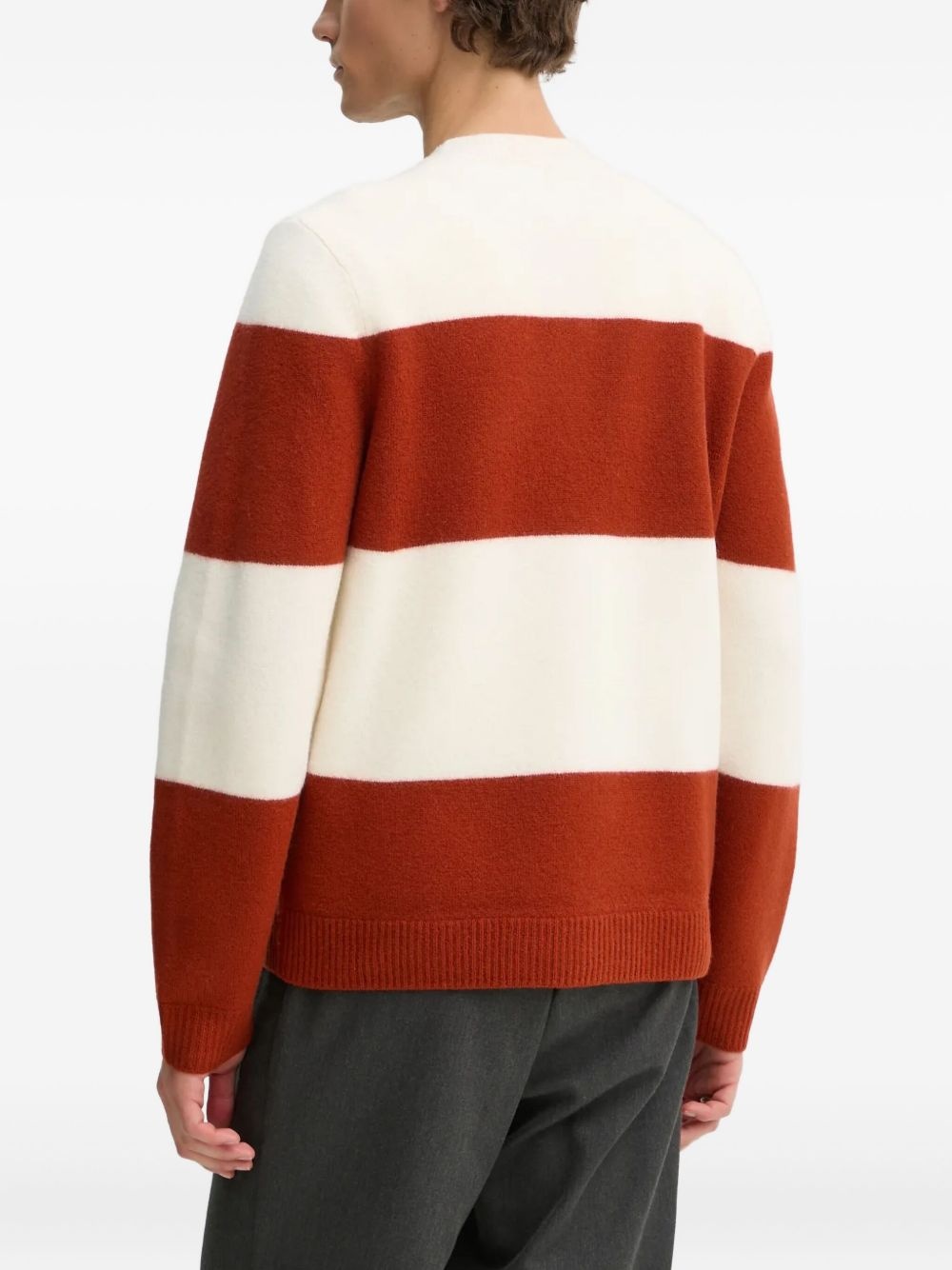 striped crew-neck sweater - 2