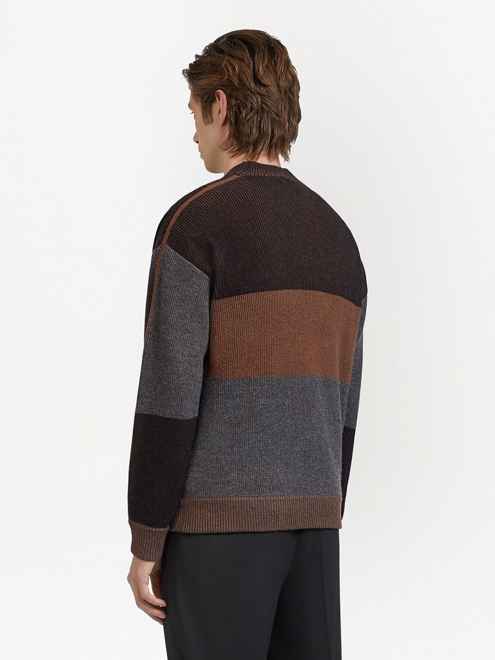 colour-block wool-blend jumper - 4