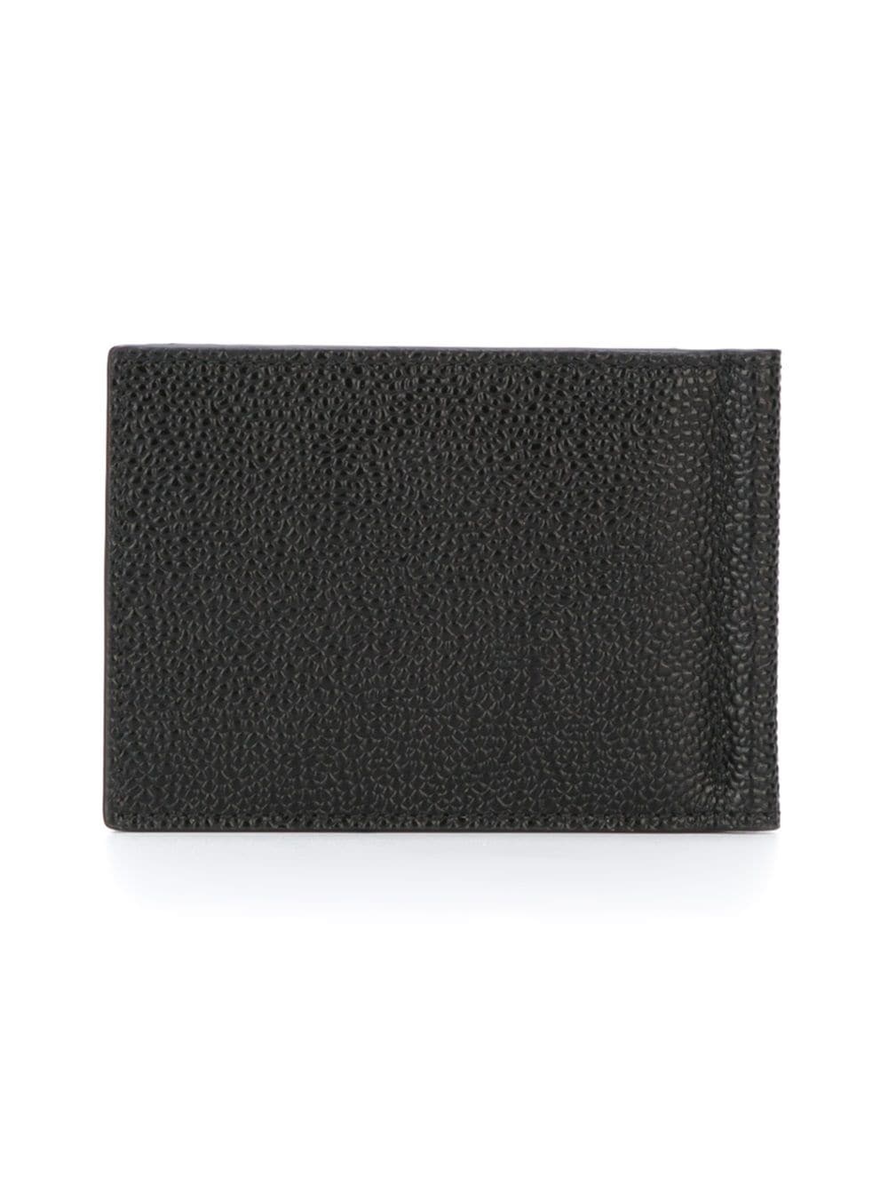 Money Clip Wallet In Black Pebble Grain - 2