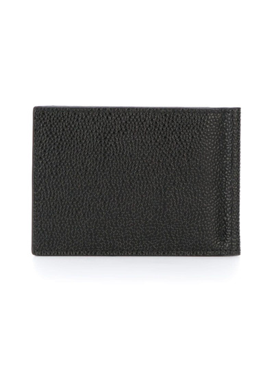 Thom Browne Money Clip Wallet In Black Pebble Grain outlook