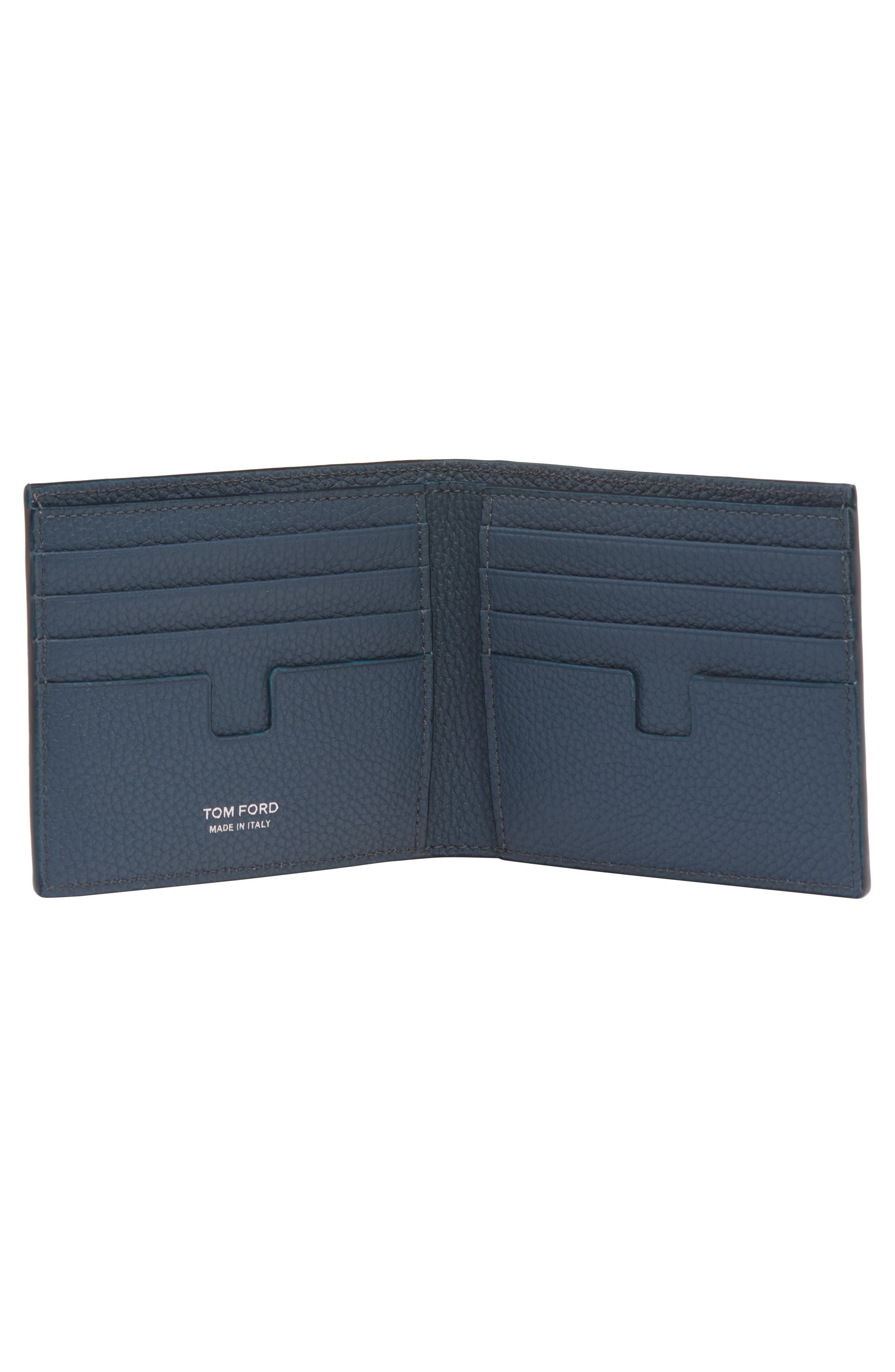 TOM FORD T-Line Soft Grain Leather Bifold Wallet in Indigo at Nordstrom - 2