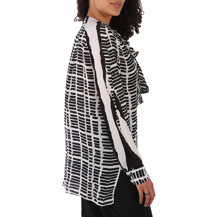 Atlein Ladies Black Georgette Shirt, Brand Size 36 (US Size 2) - 4