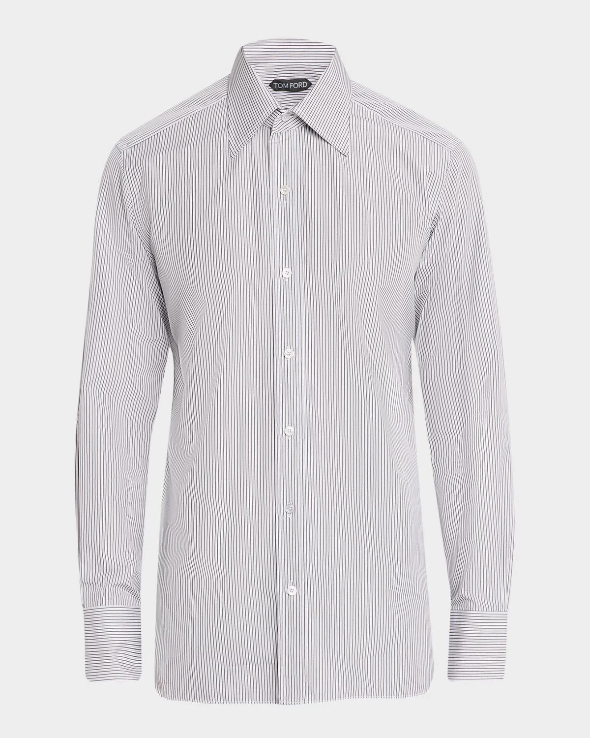 Men's Cotton Stripe Classic-Fit Dress Shirt - 1