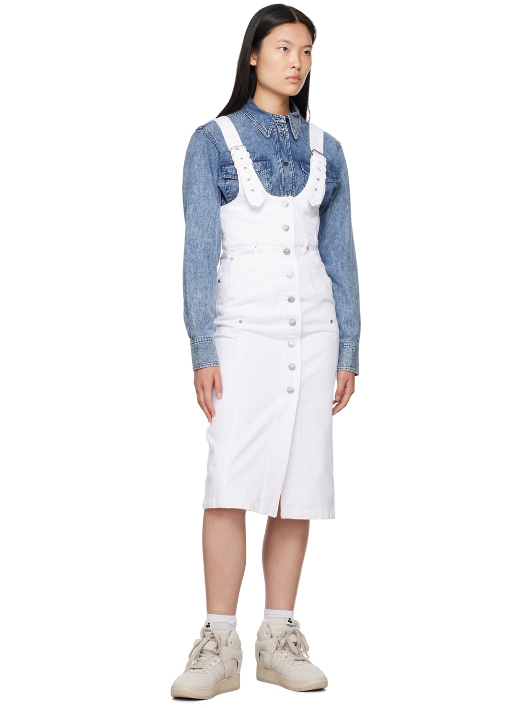 ワンピース MARANT ETOILE Filipine denim midi dress Midikleid Filipine aus Denim in Blau - Marant Etoile | Mytheresa