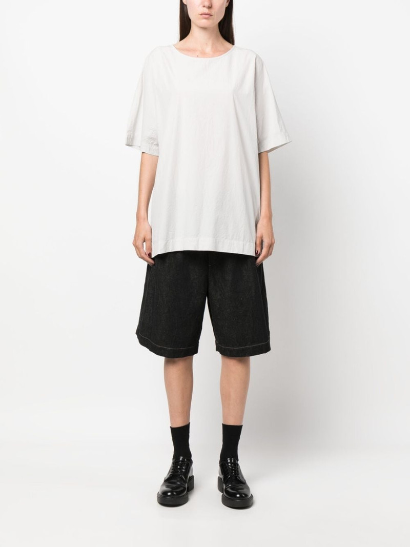 Forme D'Expression mélange-effect denim shorts outlook