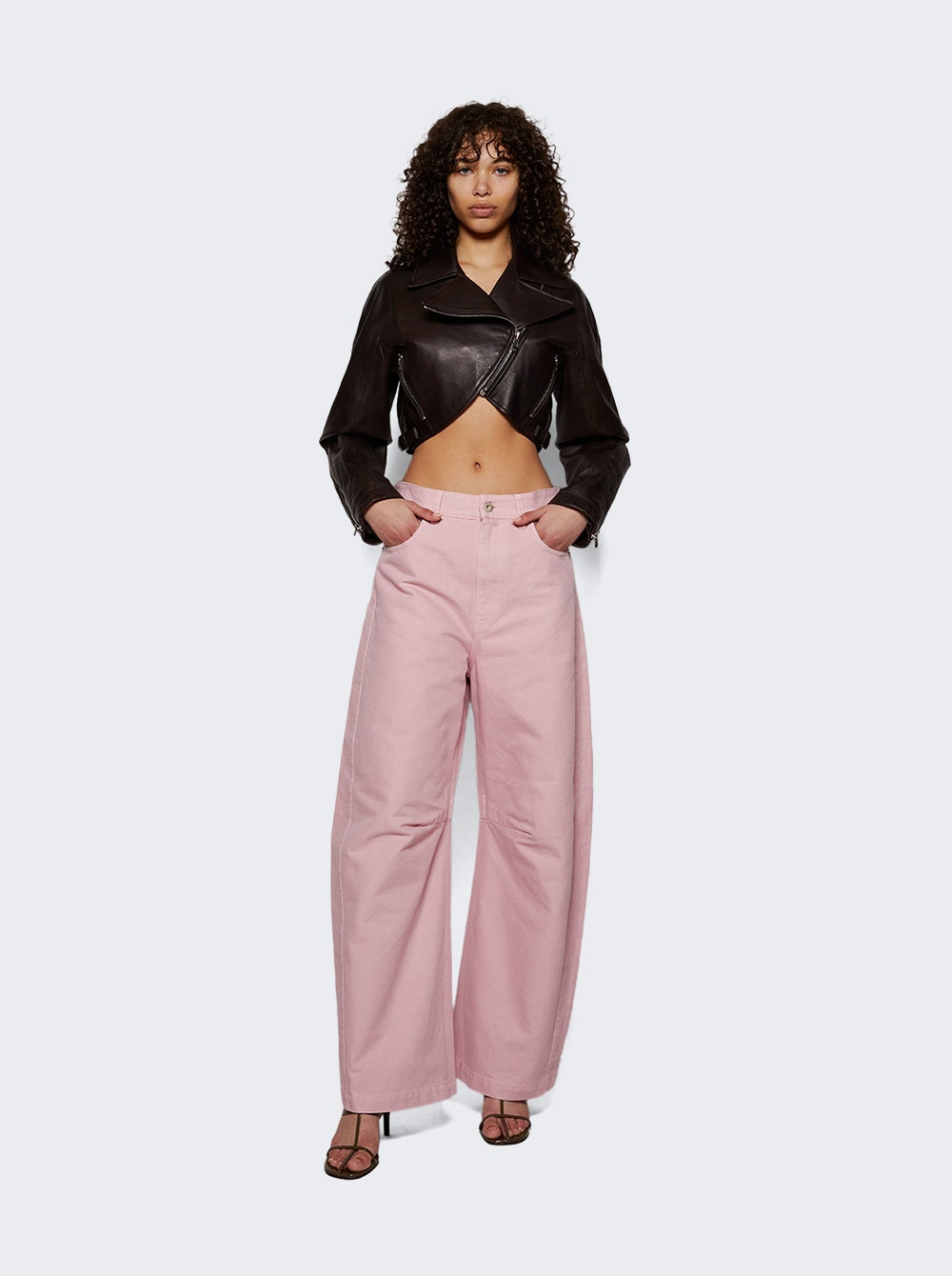 Crop Biker Jacket Ebene - 5