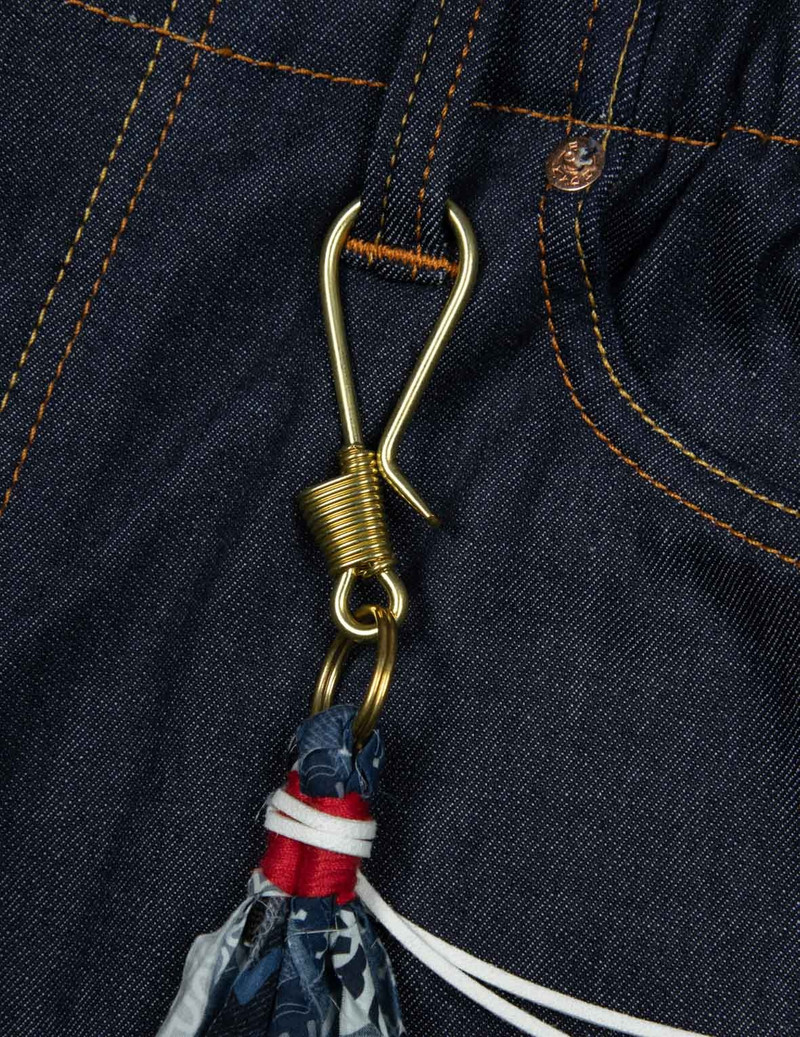 SEAGULL PRINT WITH DENIM CHAIN RELAX FIT DENIM JOGGERS 7