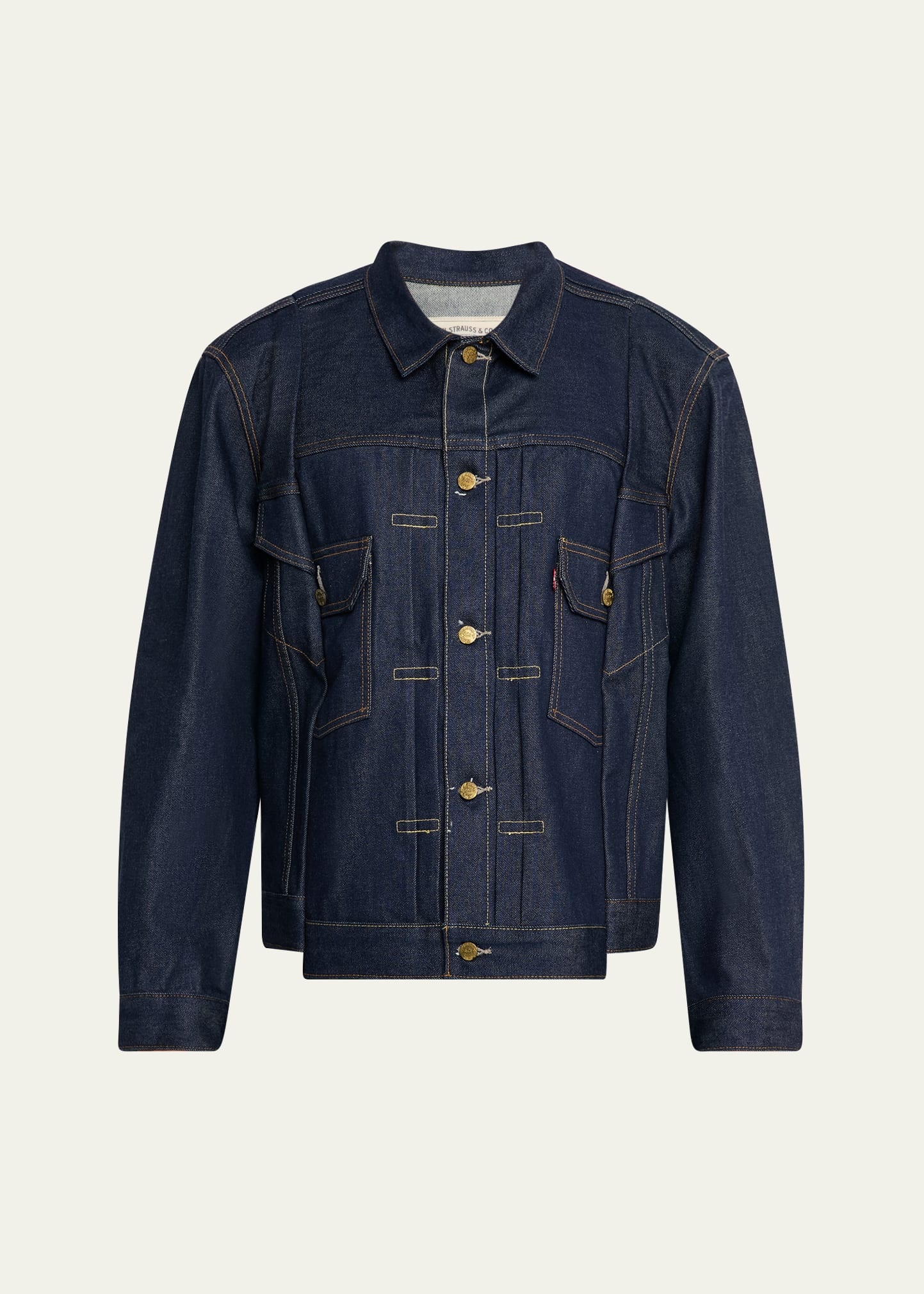 x Levi’s® Men's Dark Wash Denim Trucker Jacket - 1