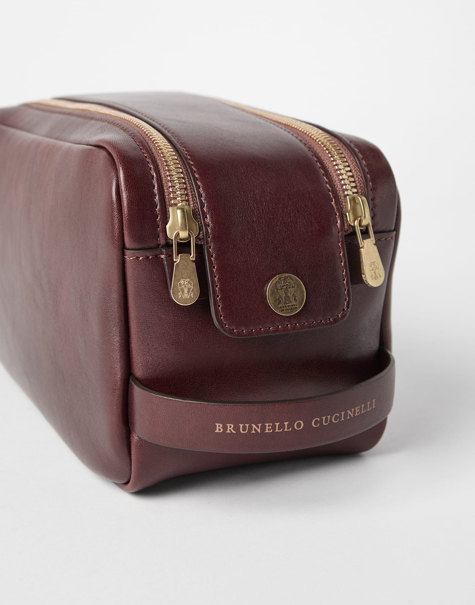 Calfskin beauty case with double zipper - 3