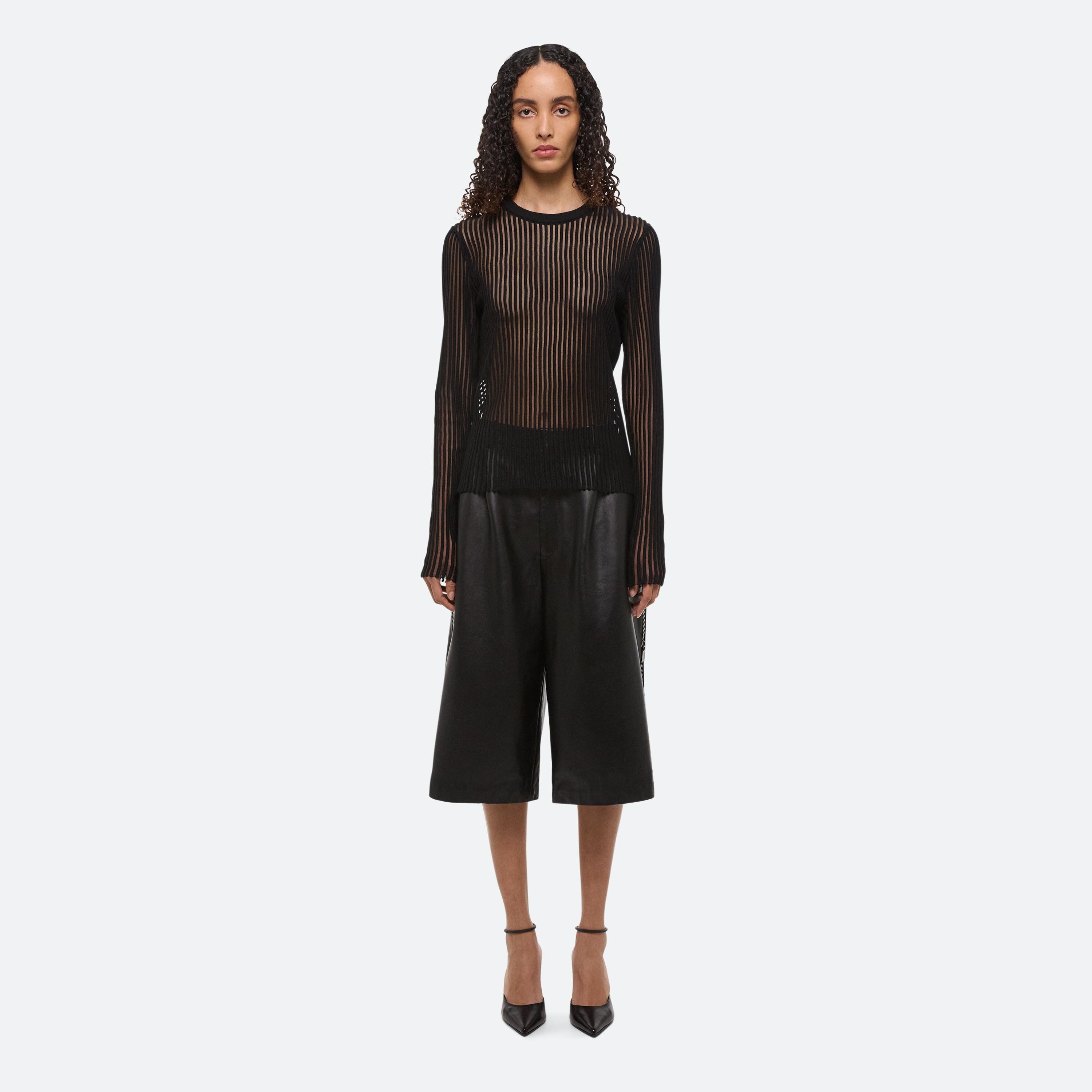 SPACED SHEER CREWNECK - 3