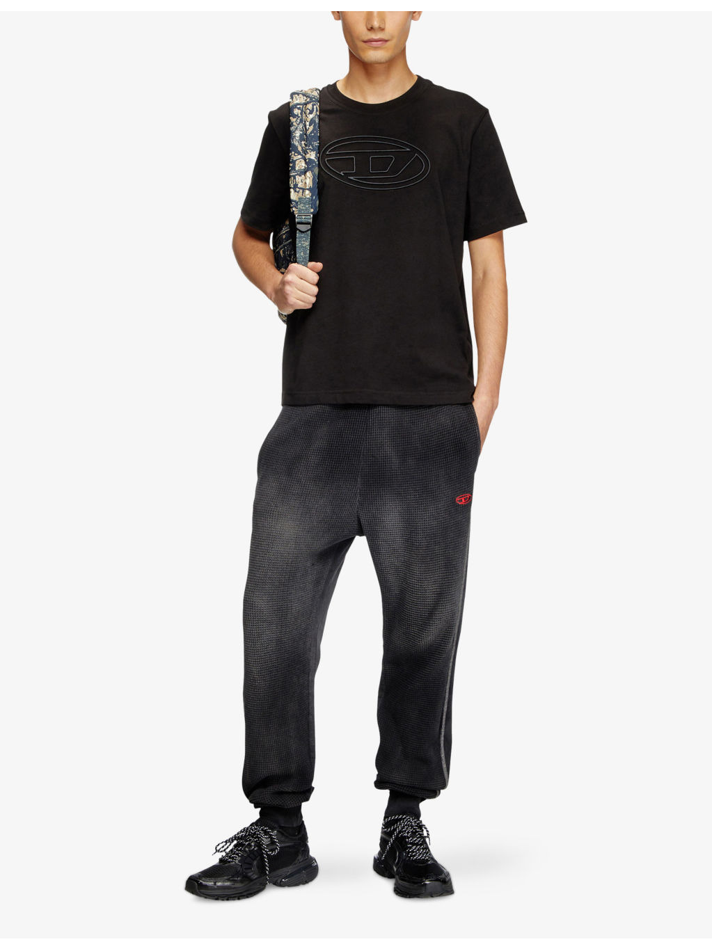 T-Adjust-Bigoval Brand-Embossed Cotton-Jersey T-Shirt - 2