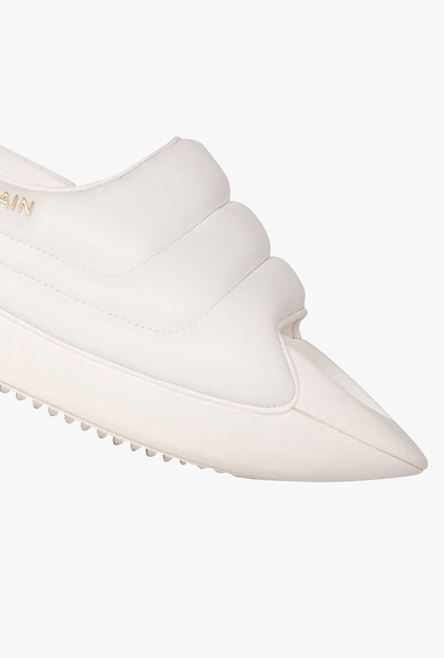 White quilted leather B-IT mules - 5