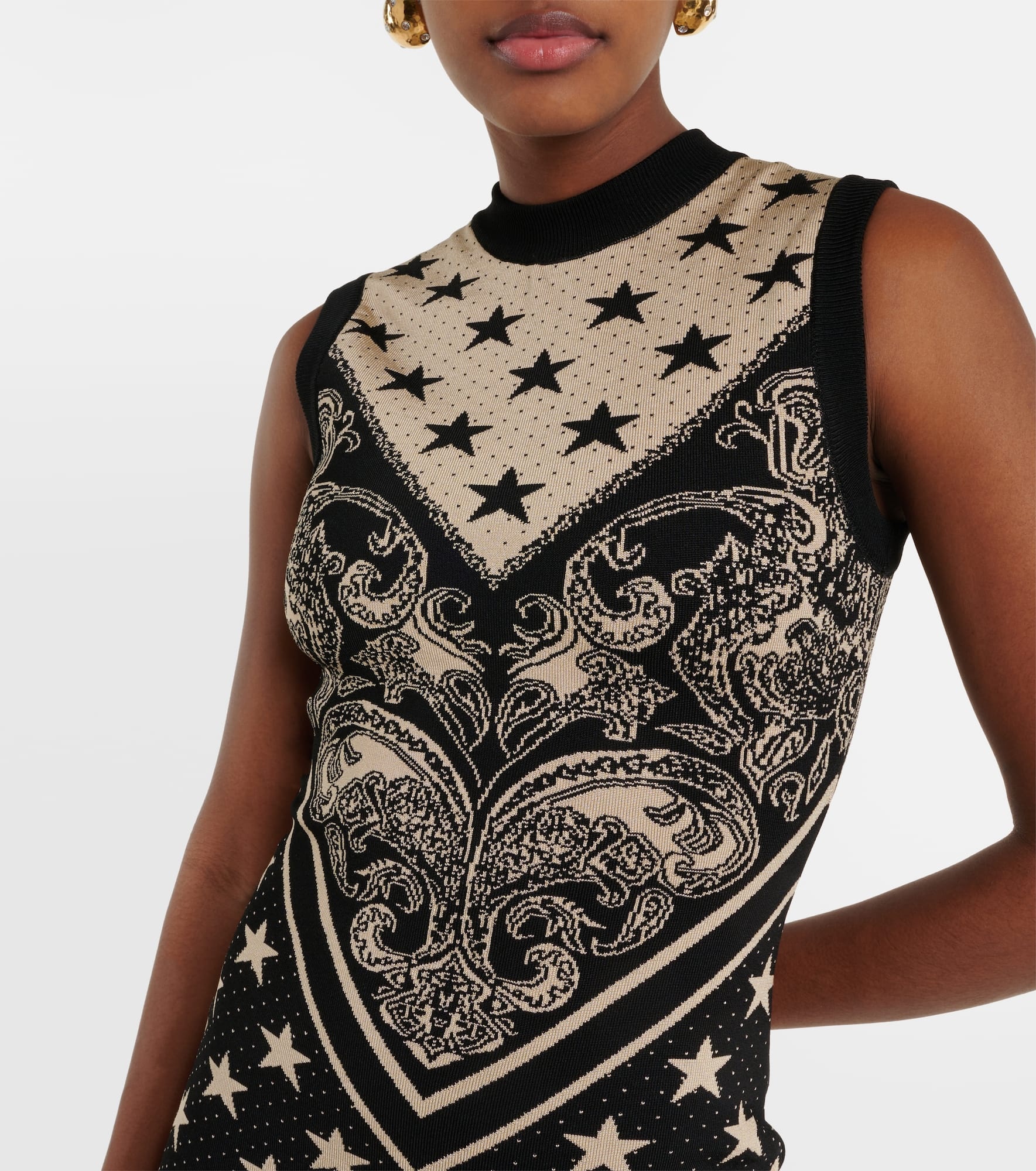 Intarsia knitted minidress - 4