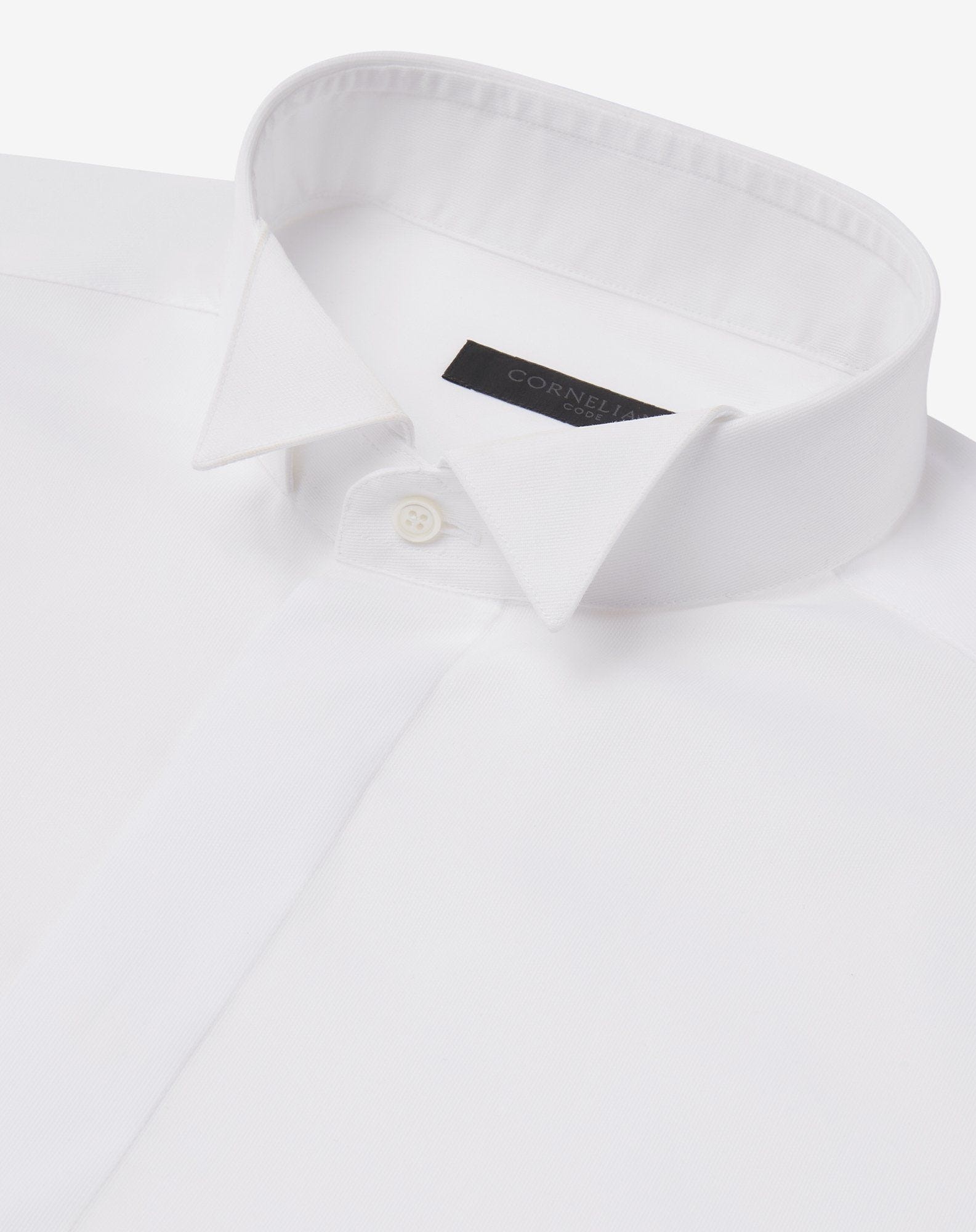 White cotton shirt with micro stripes - 3