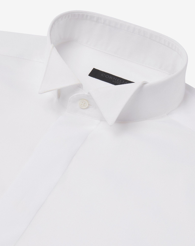 White cotton shirt with micro stripes 3