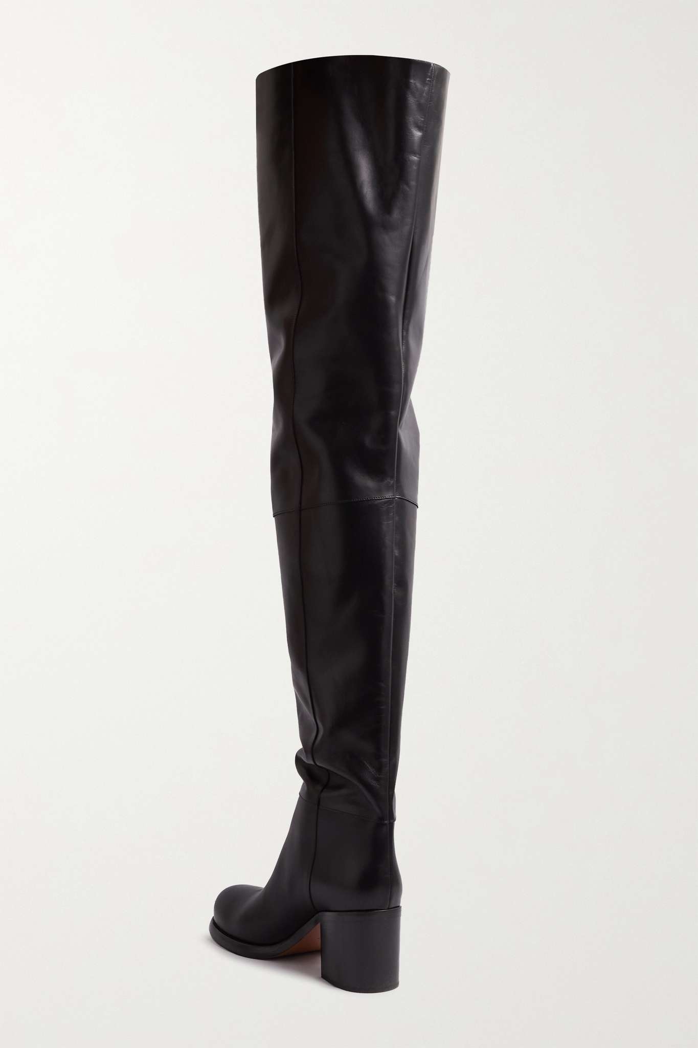75 leather thigh boots - 3