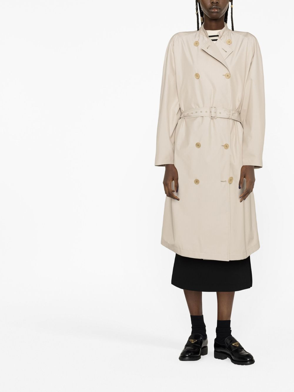 double-breasted trench coat - 2