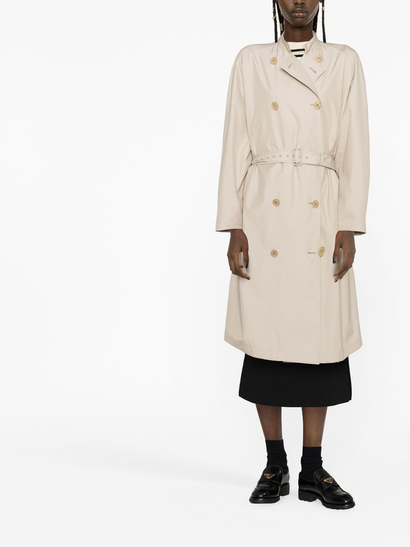 Prada double-breasted trench coat outlook
