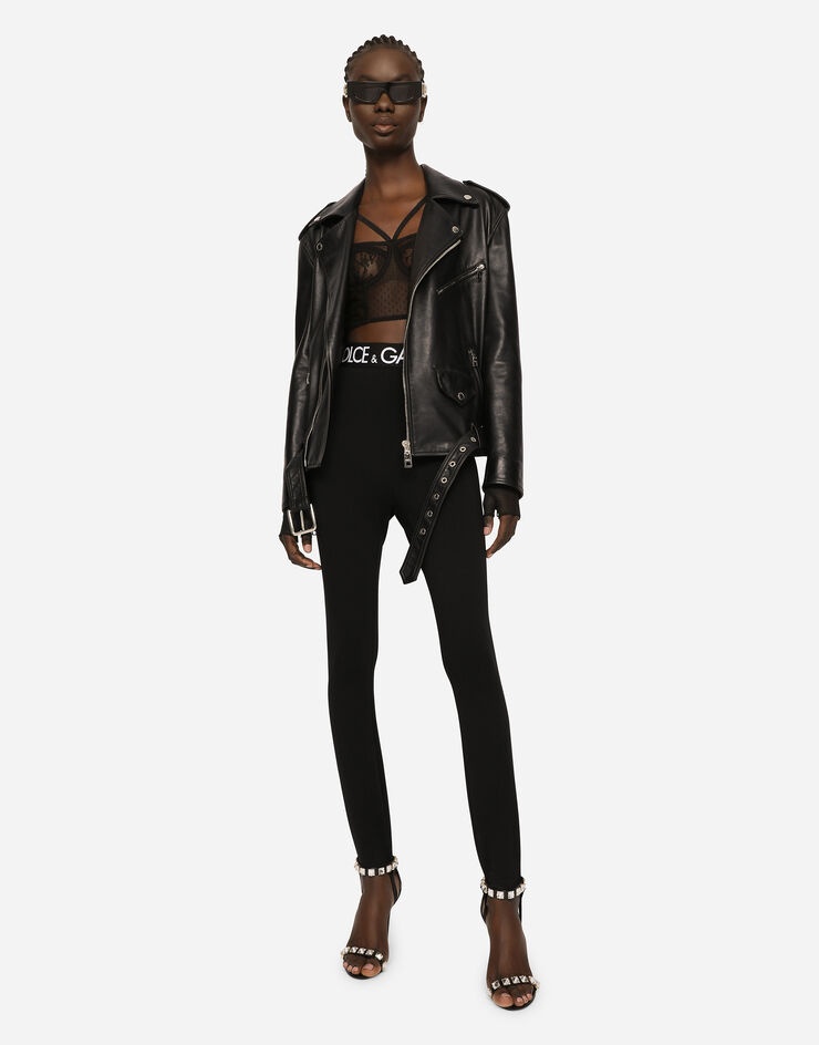Leather biker jacket - 5