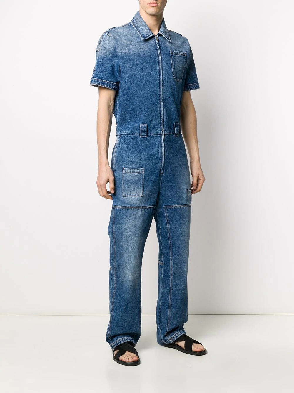 workwear denim overall - 3