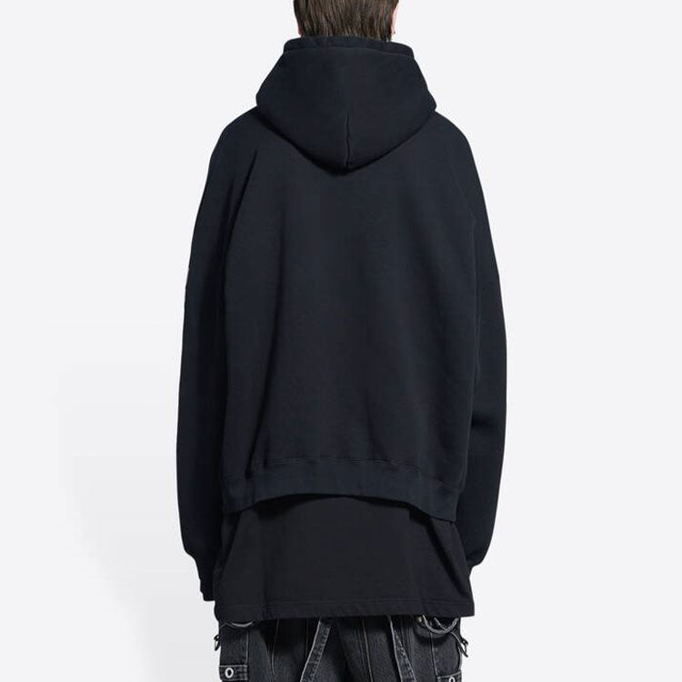 Balenciaga Maison Balenciaga Hoodie Wide Fit 'Black' 674986TLVJ21074 - 4
