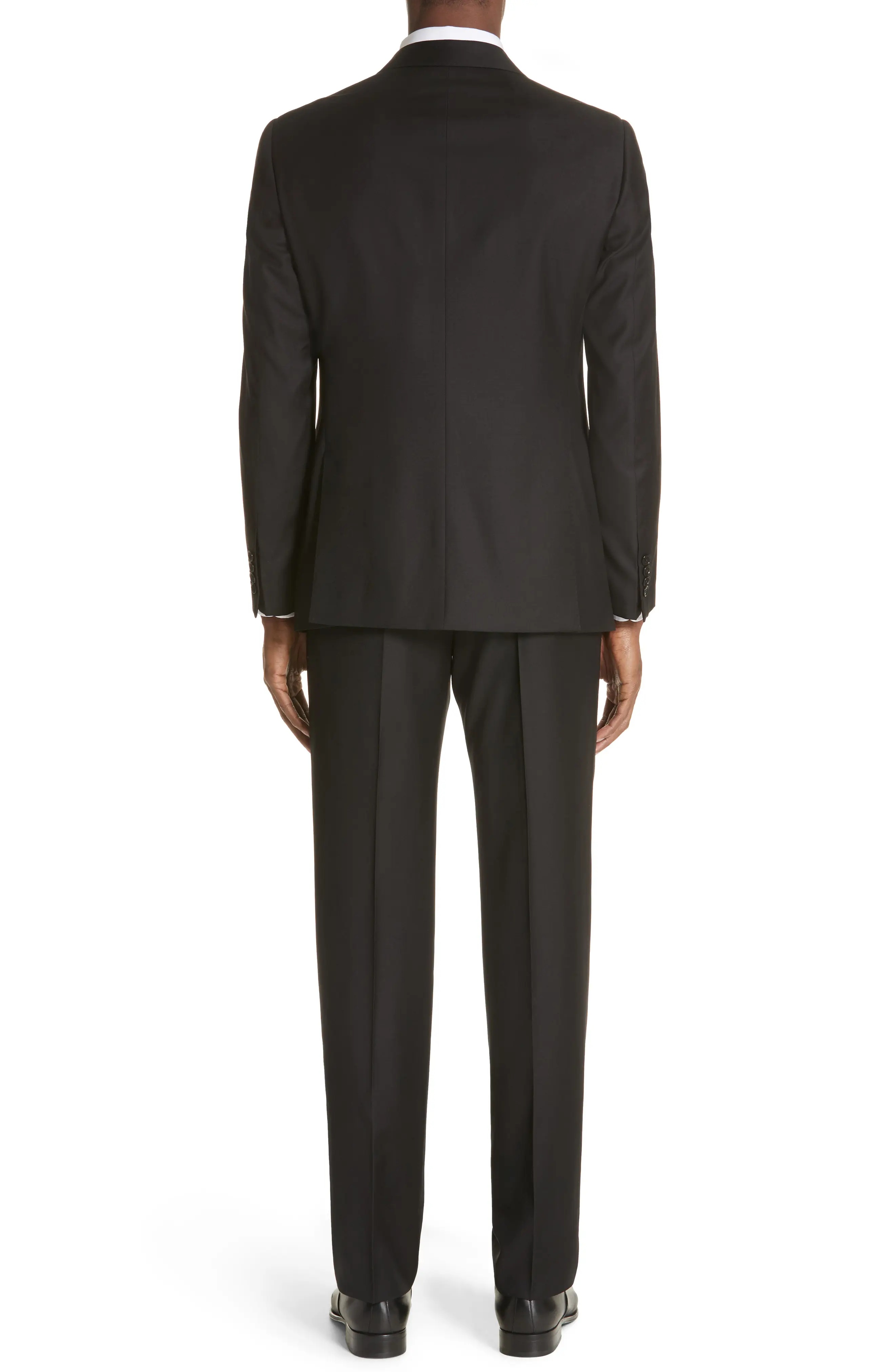 Trim Fit Solid Wool Suit - 2