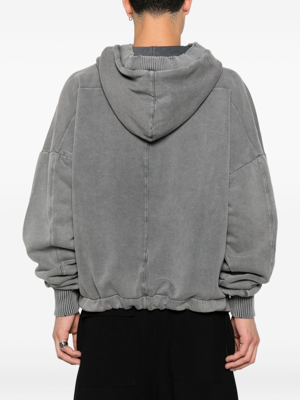 drawstring-hem hoodie - 4