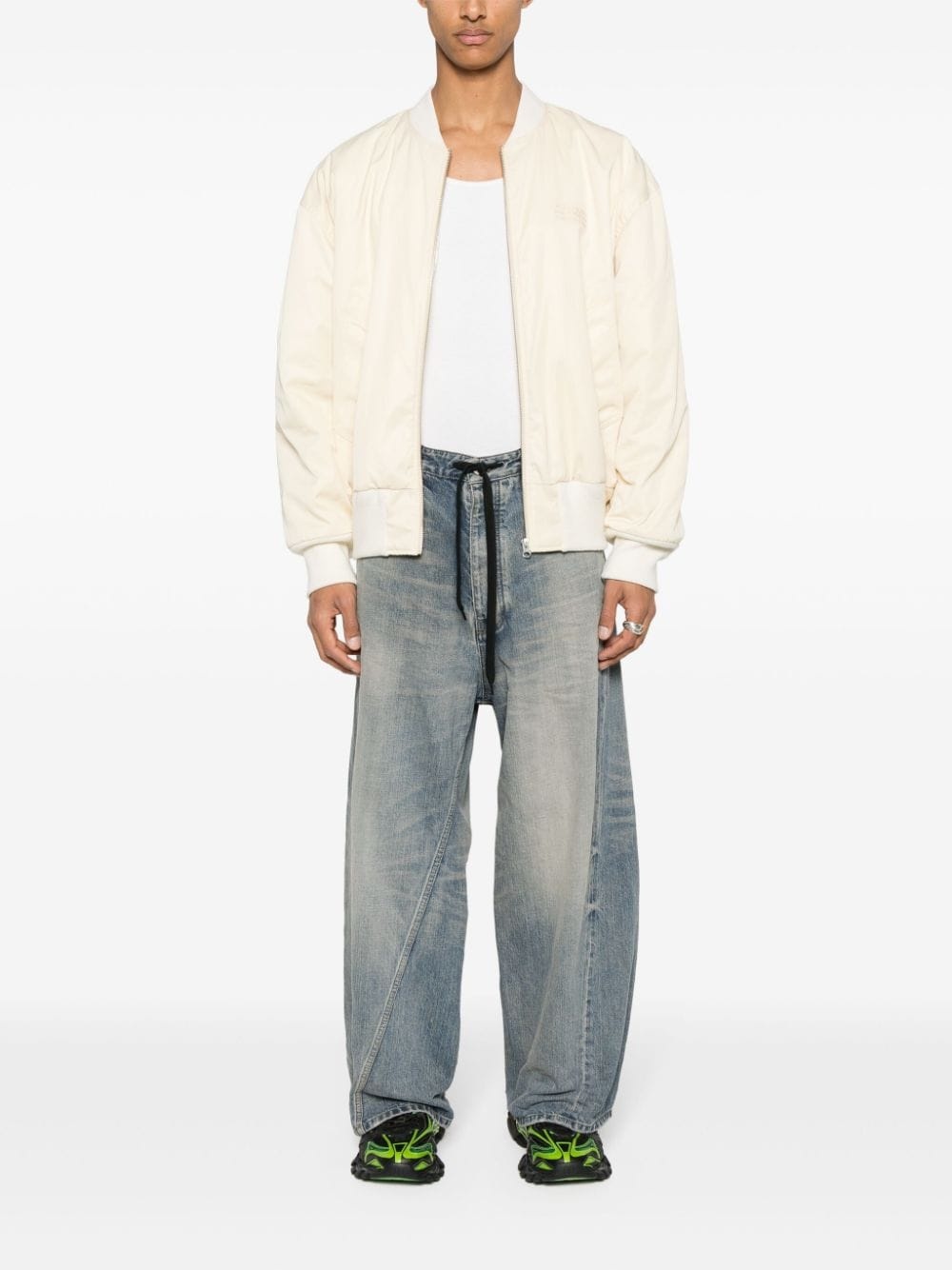 twisted wide-leg jeans - 3