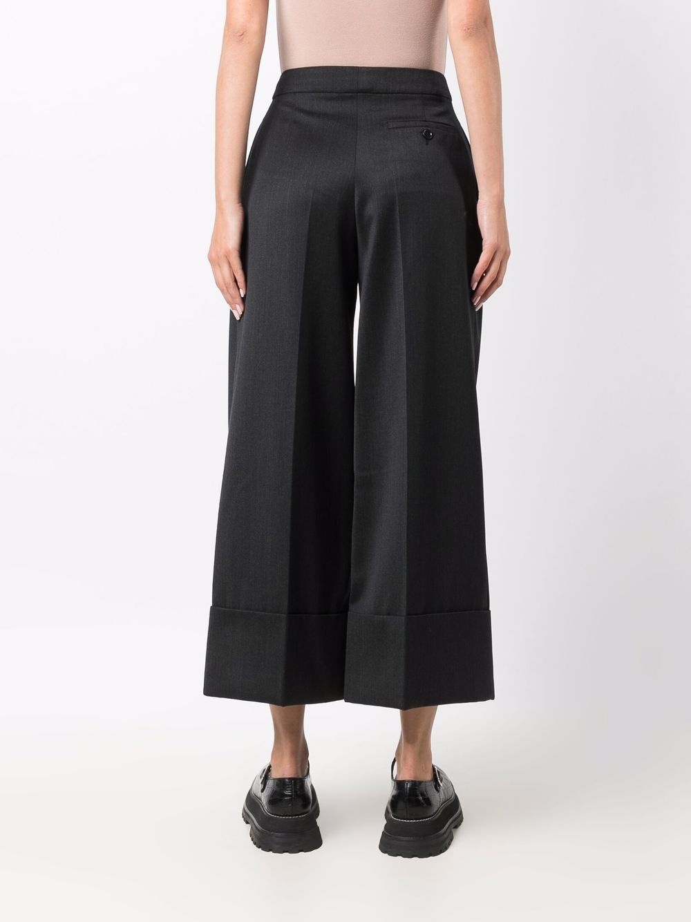 cropped wide-leg trousers - 4