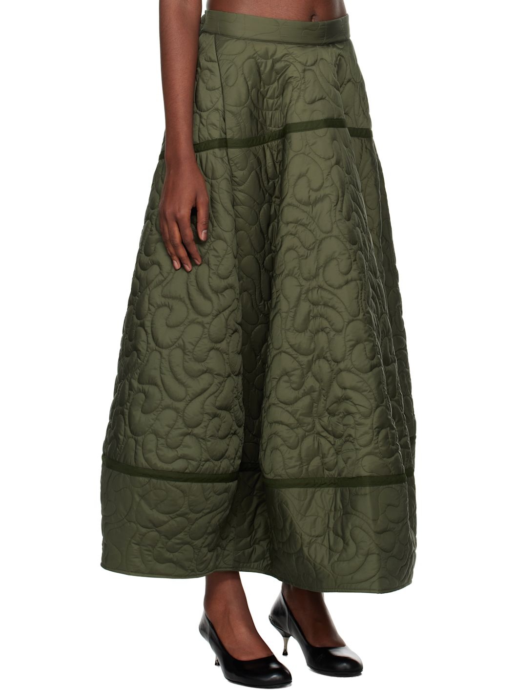 Khaki 'The Parachutist' Midi Skirt - 2