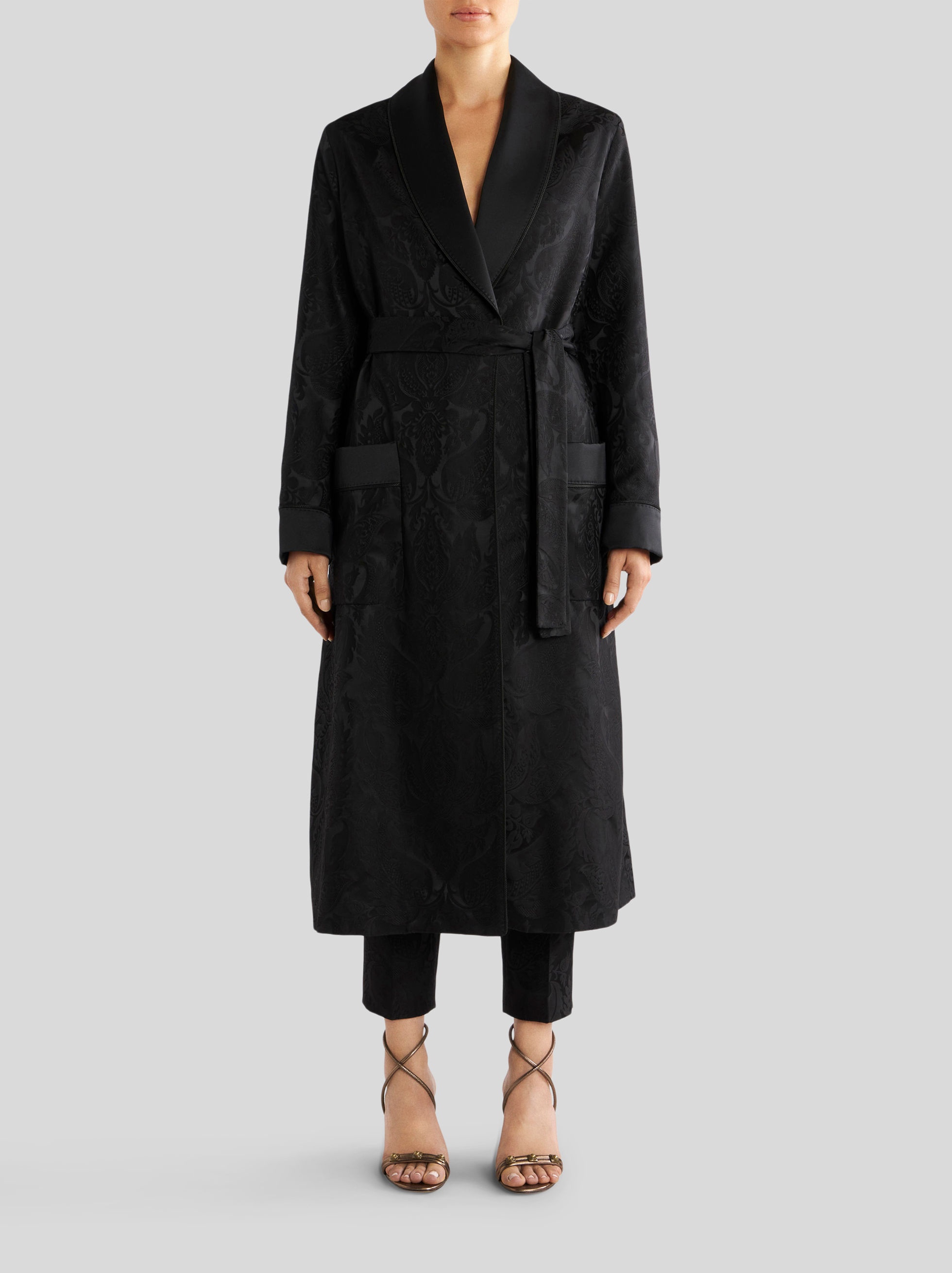 JACQUARD DUSTER COAT WITH PAISLEY PATTERN - 3