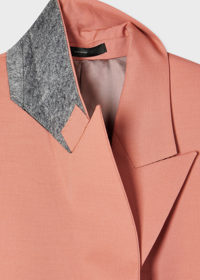 Paul Smith Women's Peach Mohair-Blend Double Breasted Blazer outlook