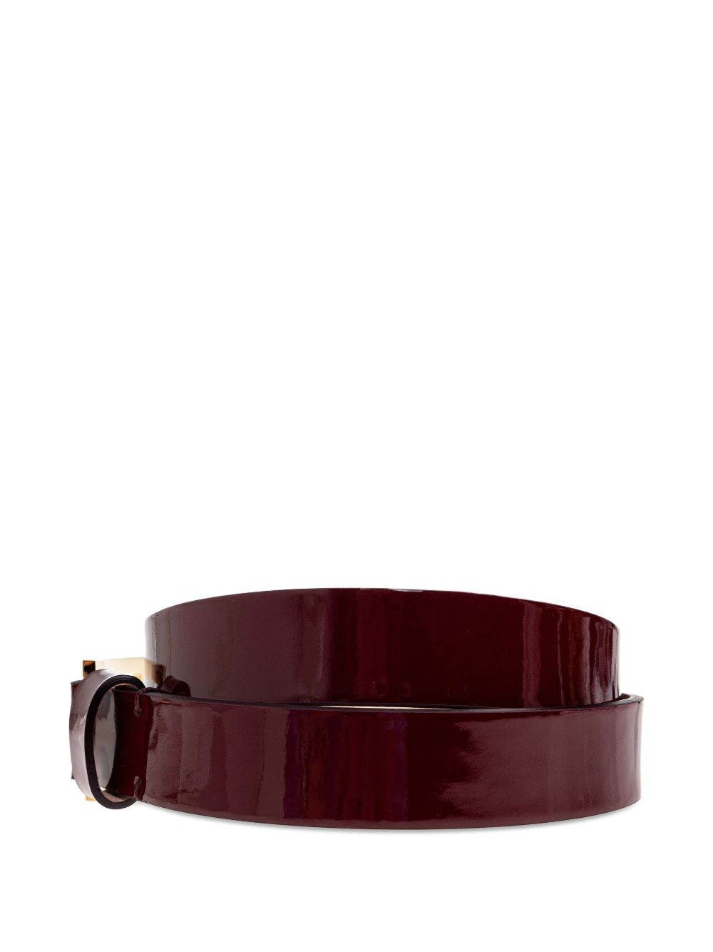 patent-leather buckle belt - 2