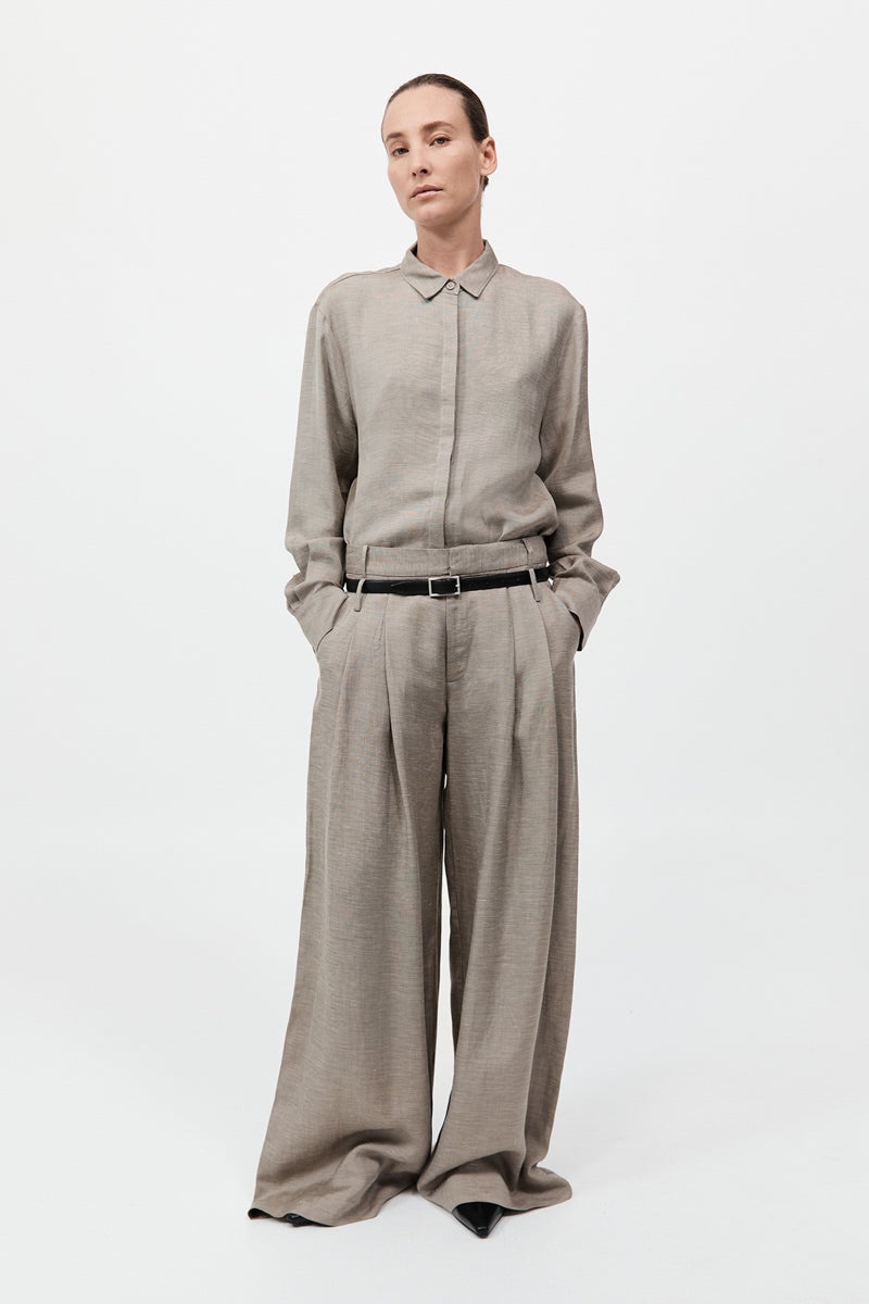 Melange Double Loop Pants - Rye - 2