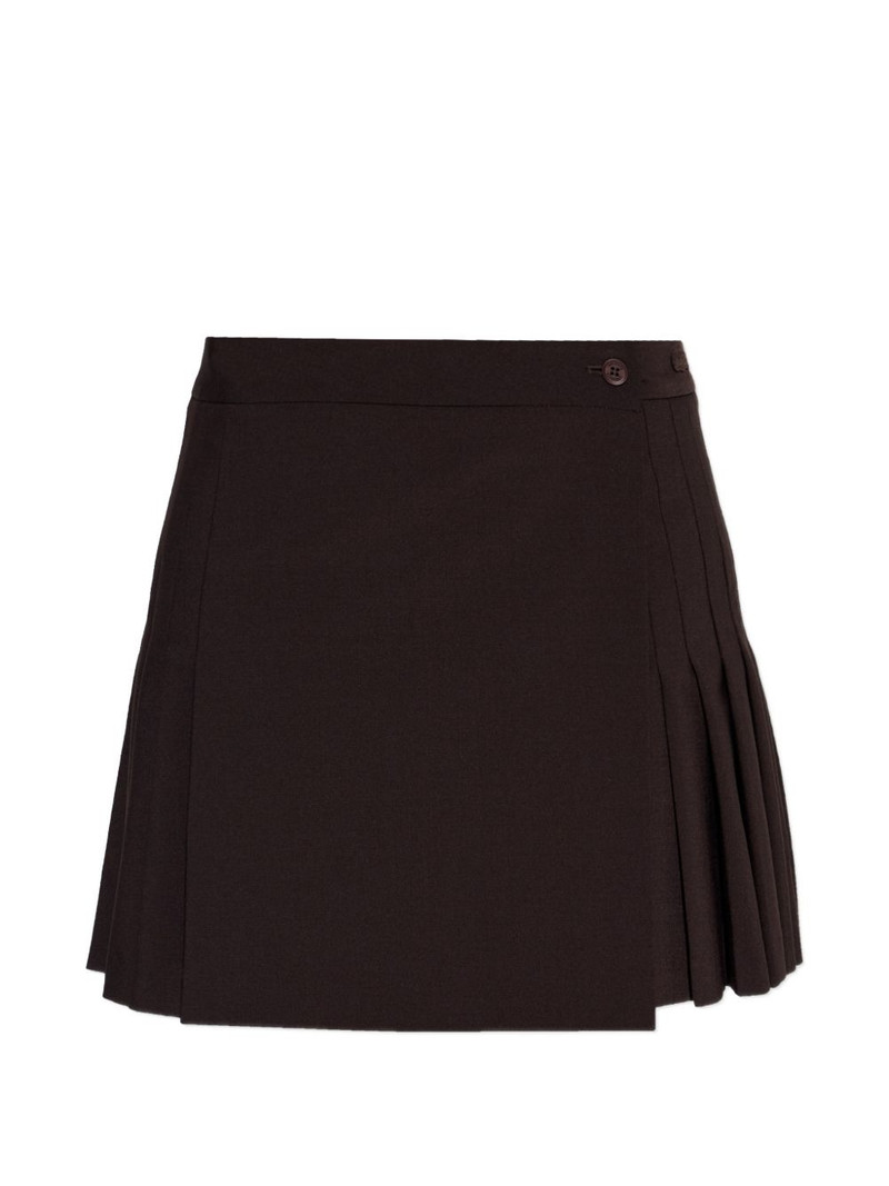 wrap pleated mini skirt 1