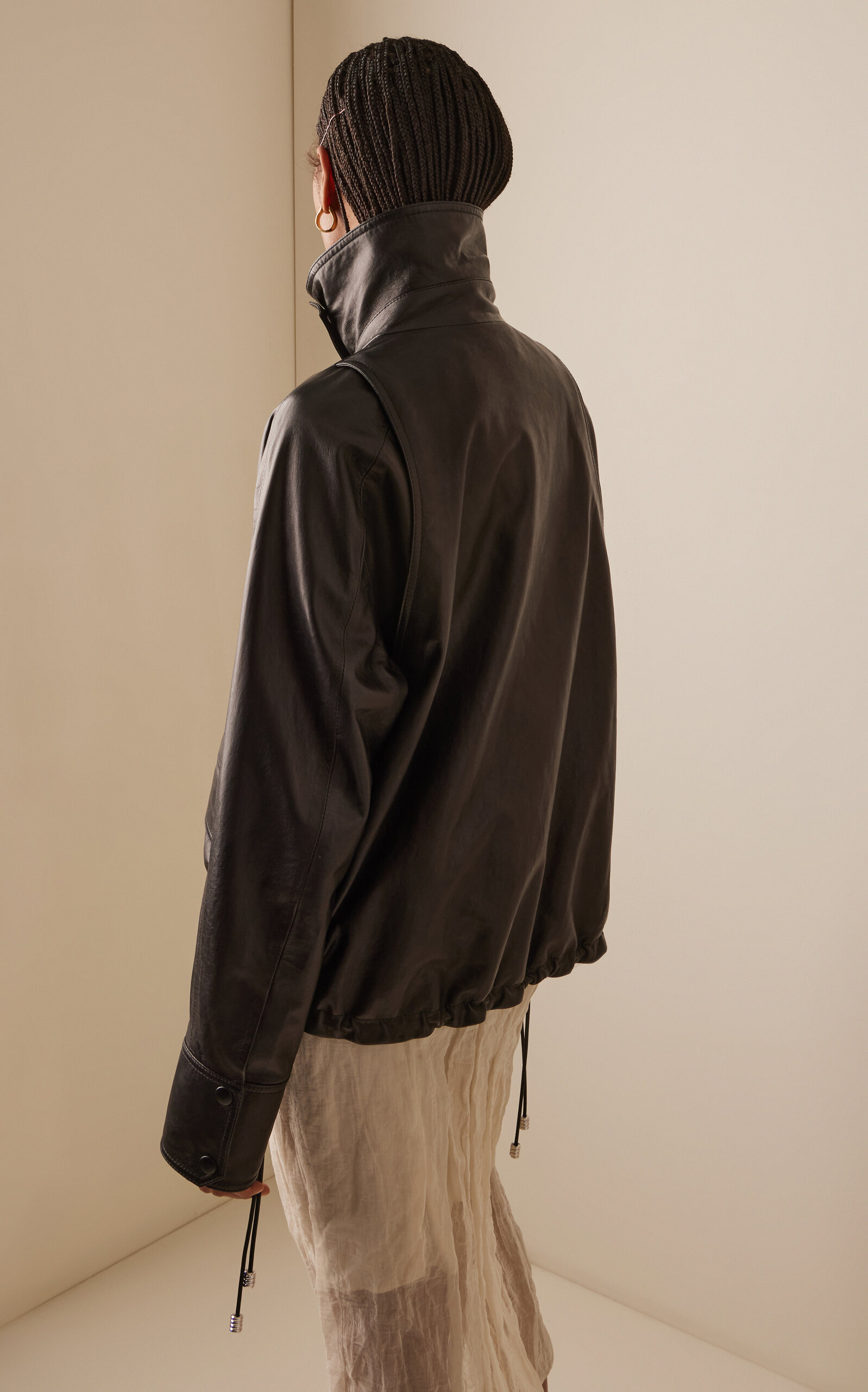 The Harper Leather Balloon Jacket black - 4