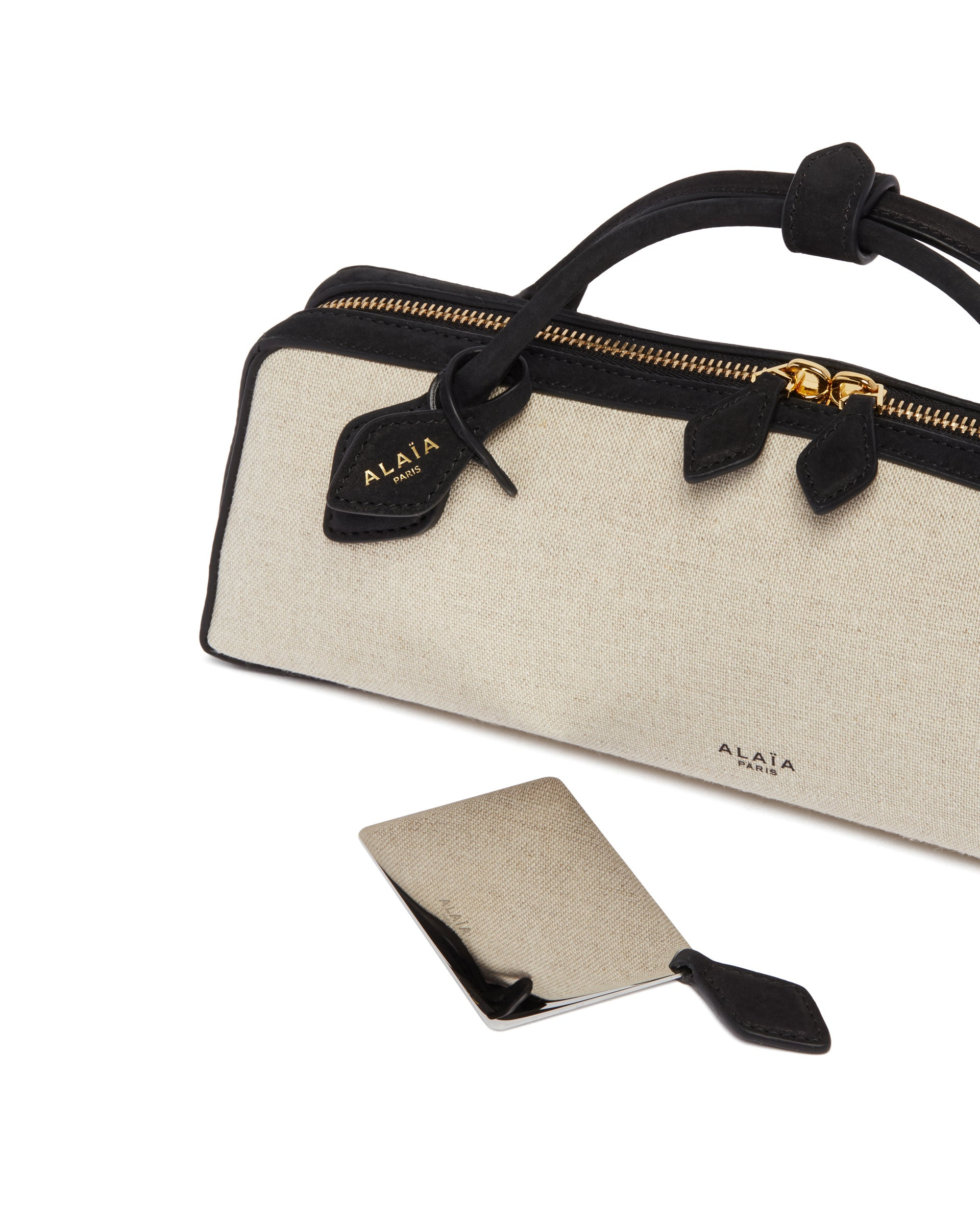 Beige and Black Le Teckel Clutch - 5