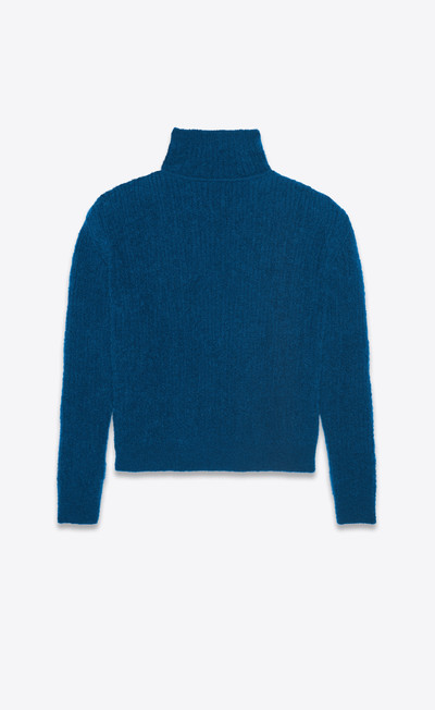 SAINT LAURENT boxy high-neck sweater in mohair outlook