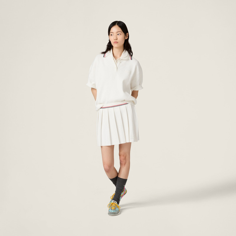 Miu Miu Cotton knit polo shirt outlook