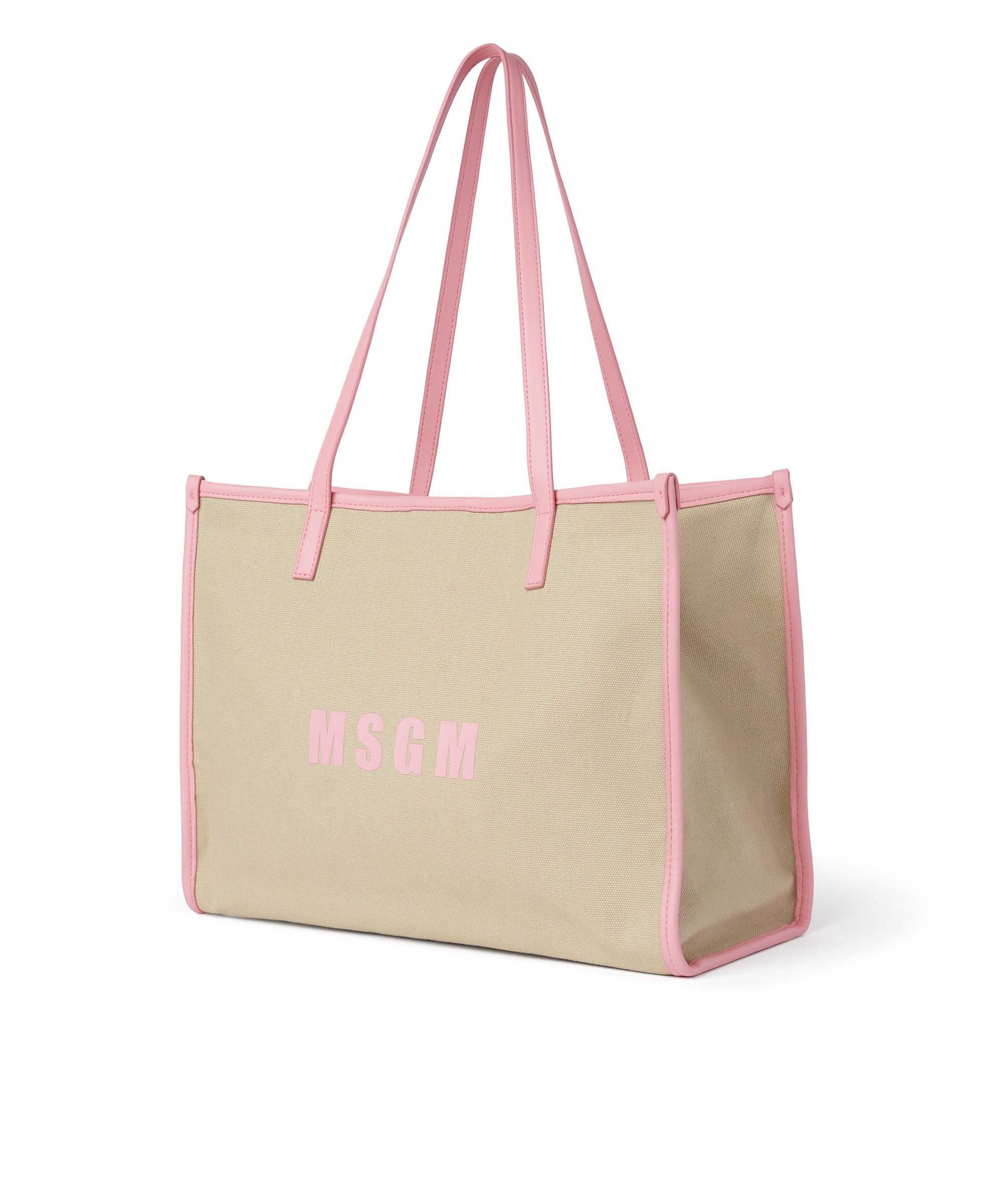 Canvas tote bag with piping and printed logo - 3