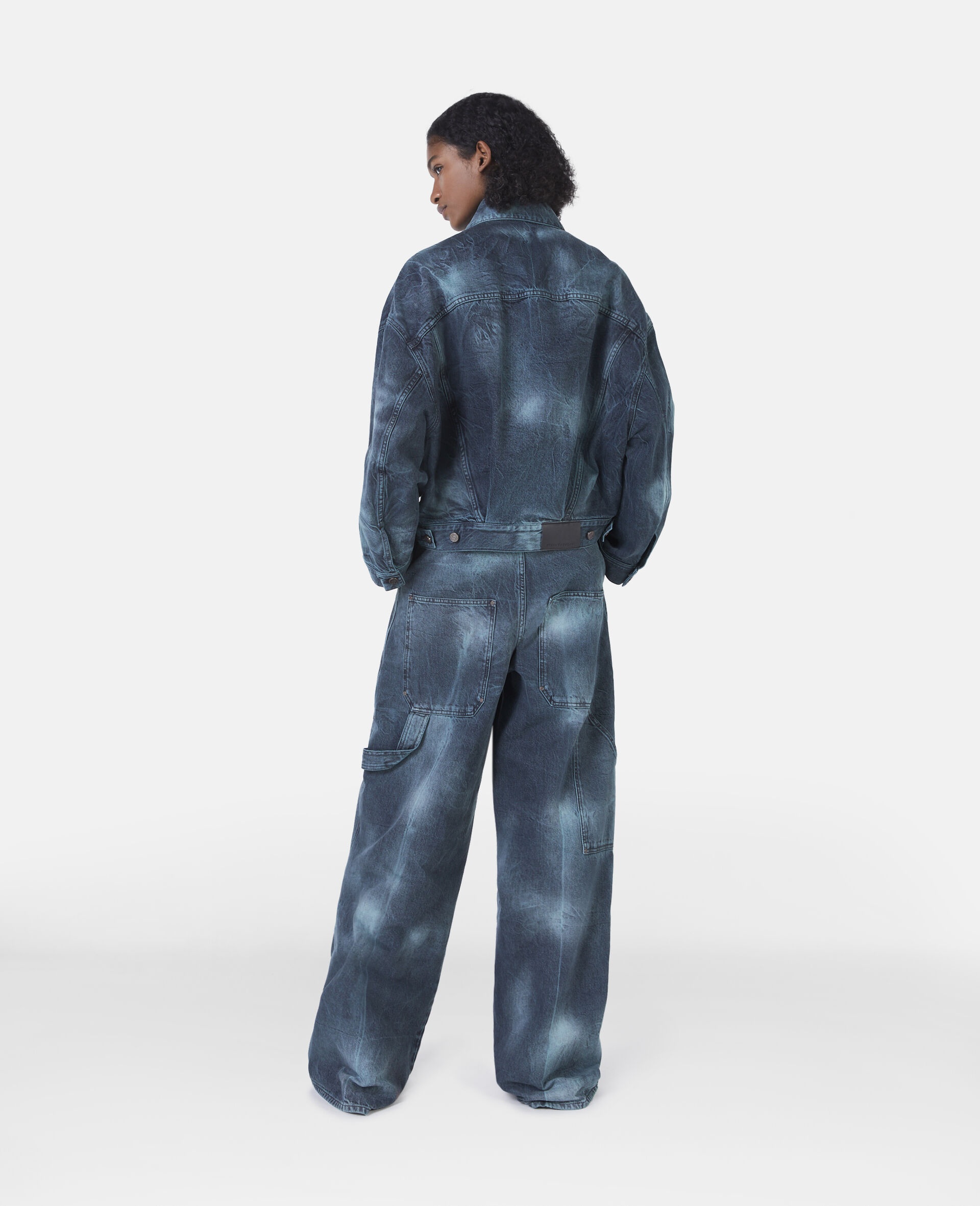 Tie-Dye Workwear Wide Leg Jeans - 3