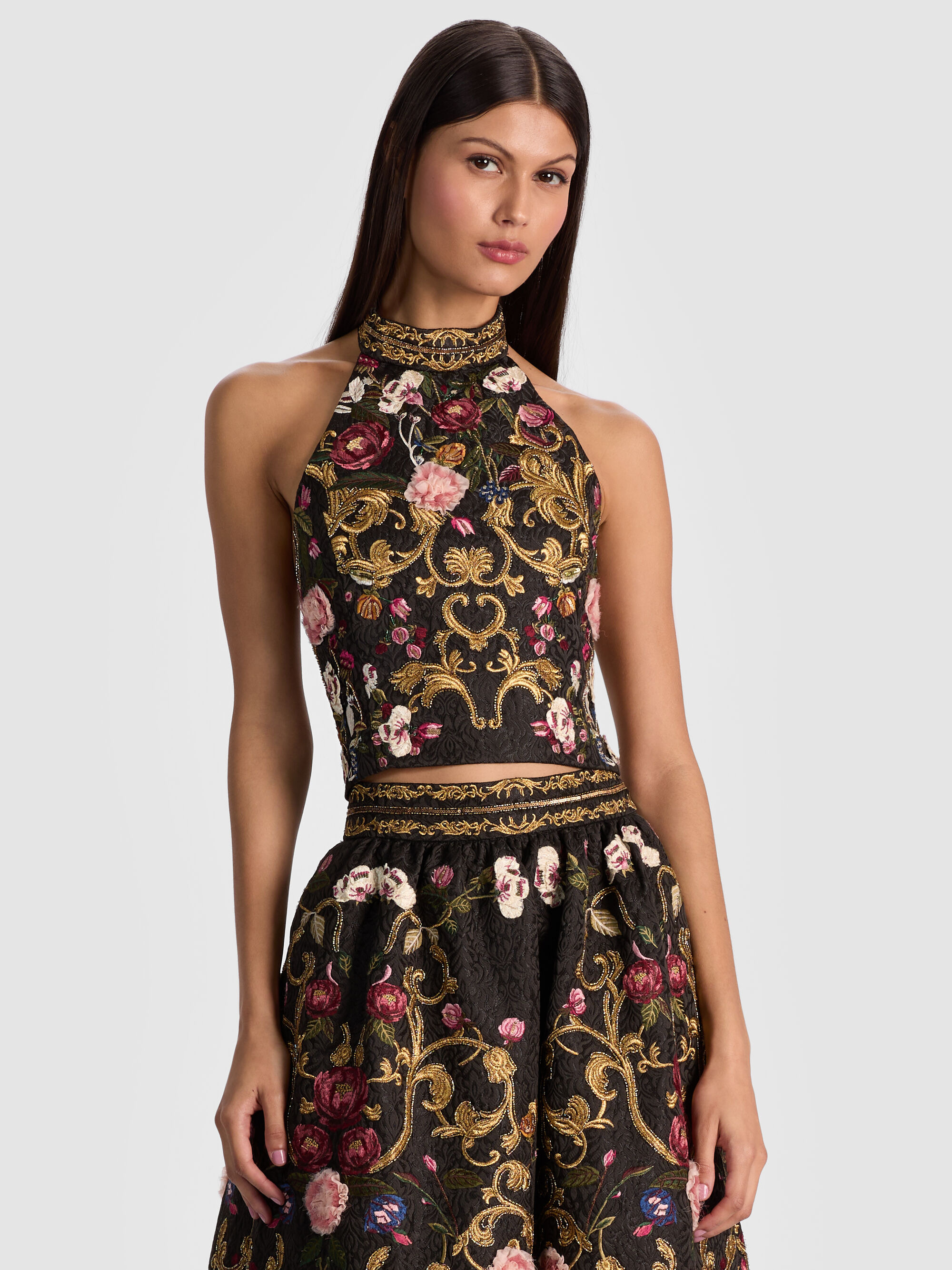 GATZ EMBELLISHED CROP TOP - 2