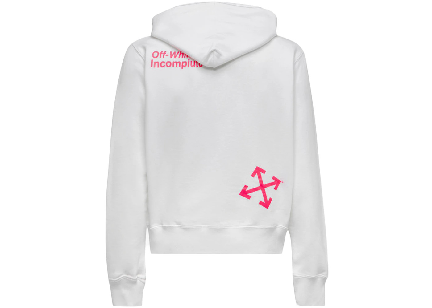OFF-WHITE Halftone Arrows Hoodie White/Fuchsia - 2