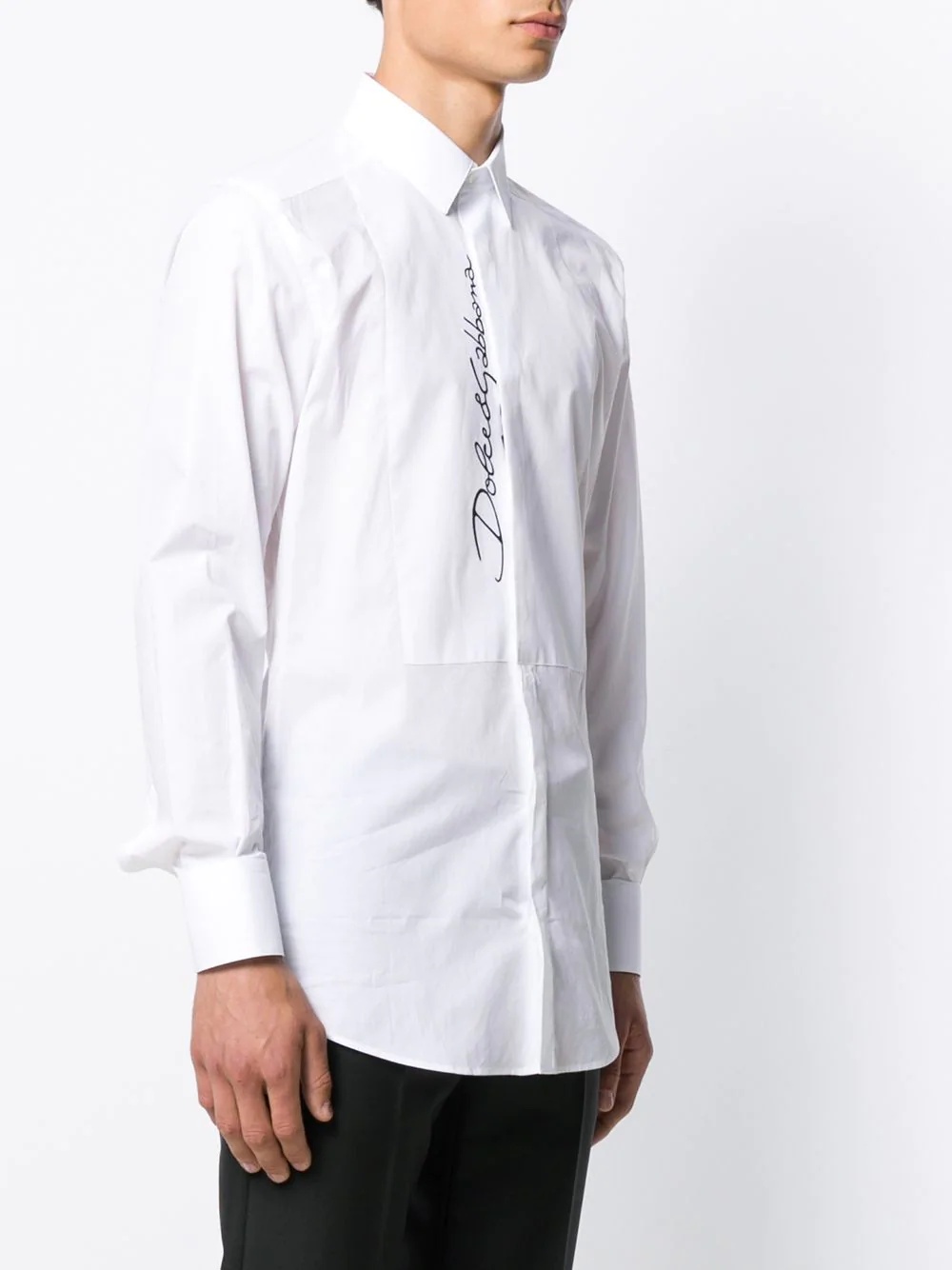 embroidered logo tailored shirt - 3